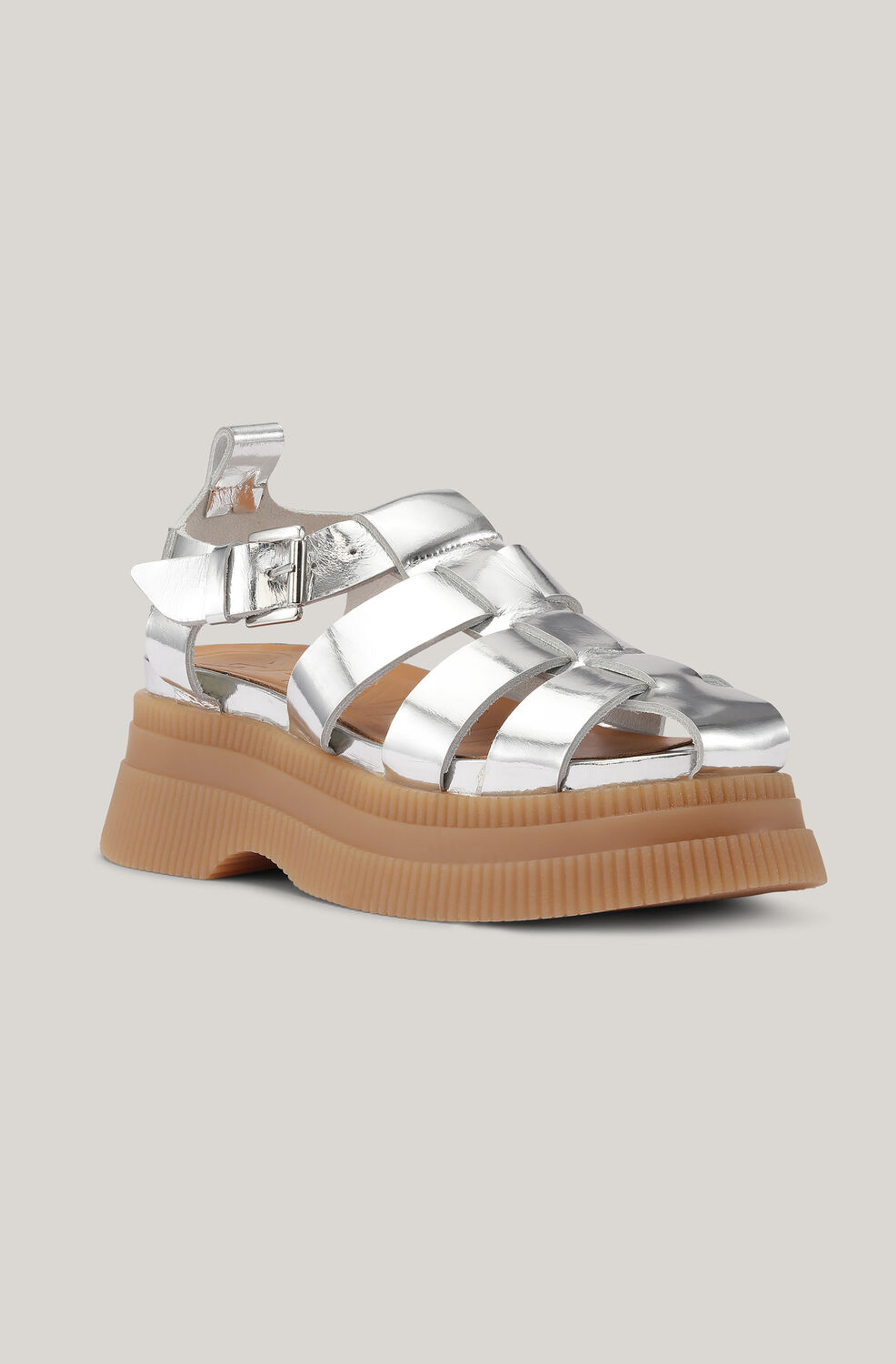 Creepers Sandals, Silver