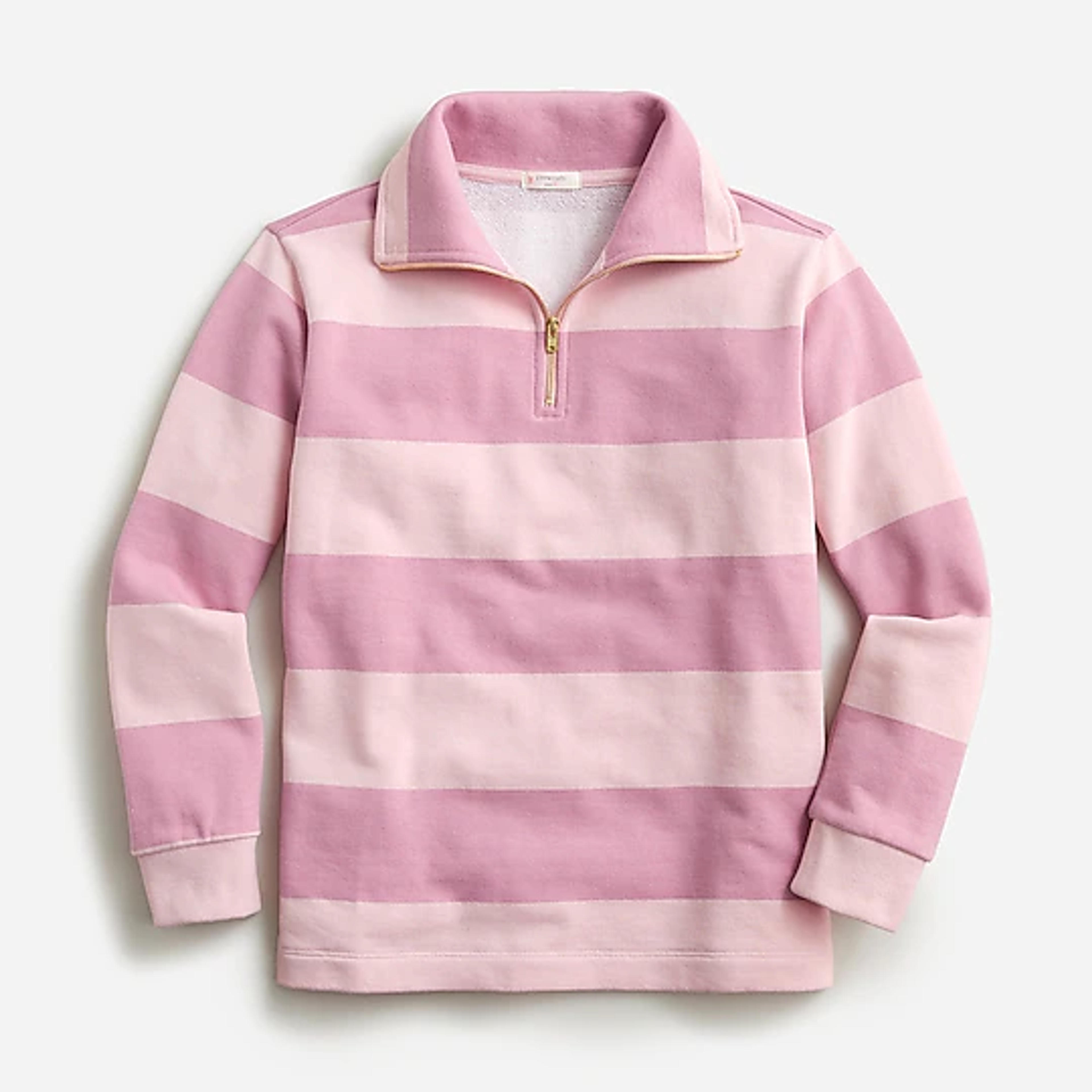 J.Crew: Girls&apos; Printed Half-zip Sweatshirt In French Terry For Girls