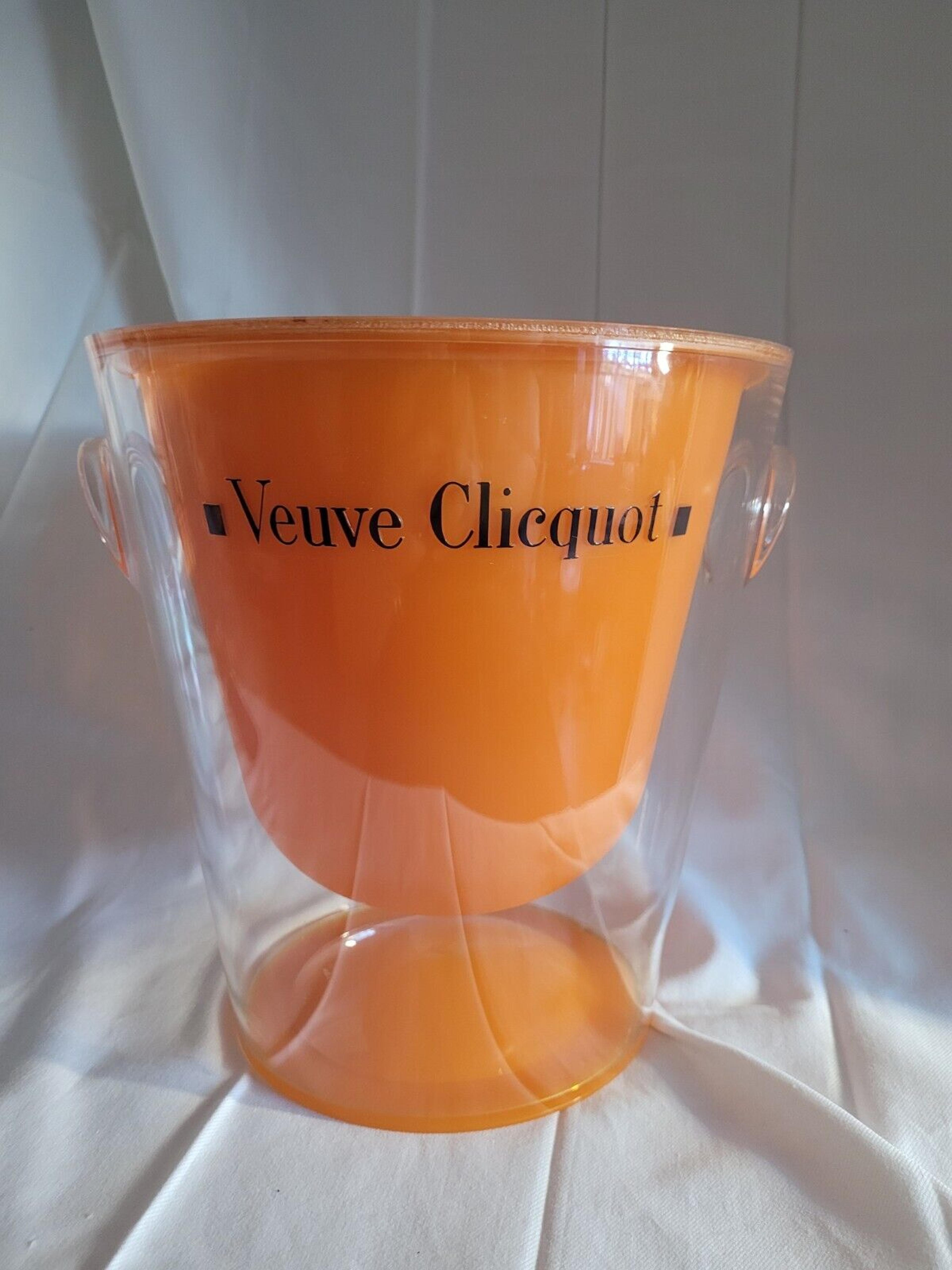 Veuve Clicquot Orange/Clear Acrylic Champagne/Ice Bucket With Handles | eBay