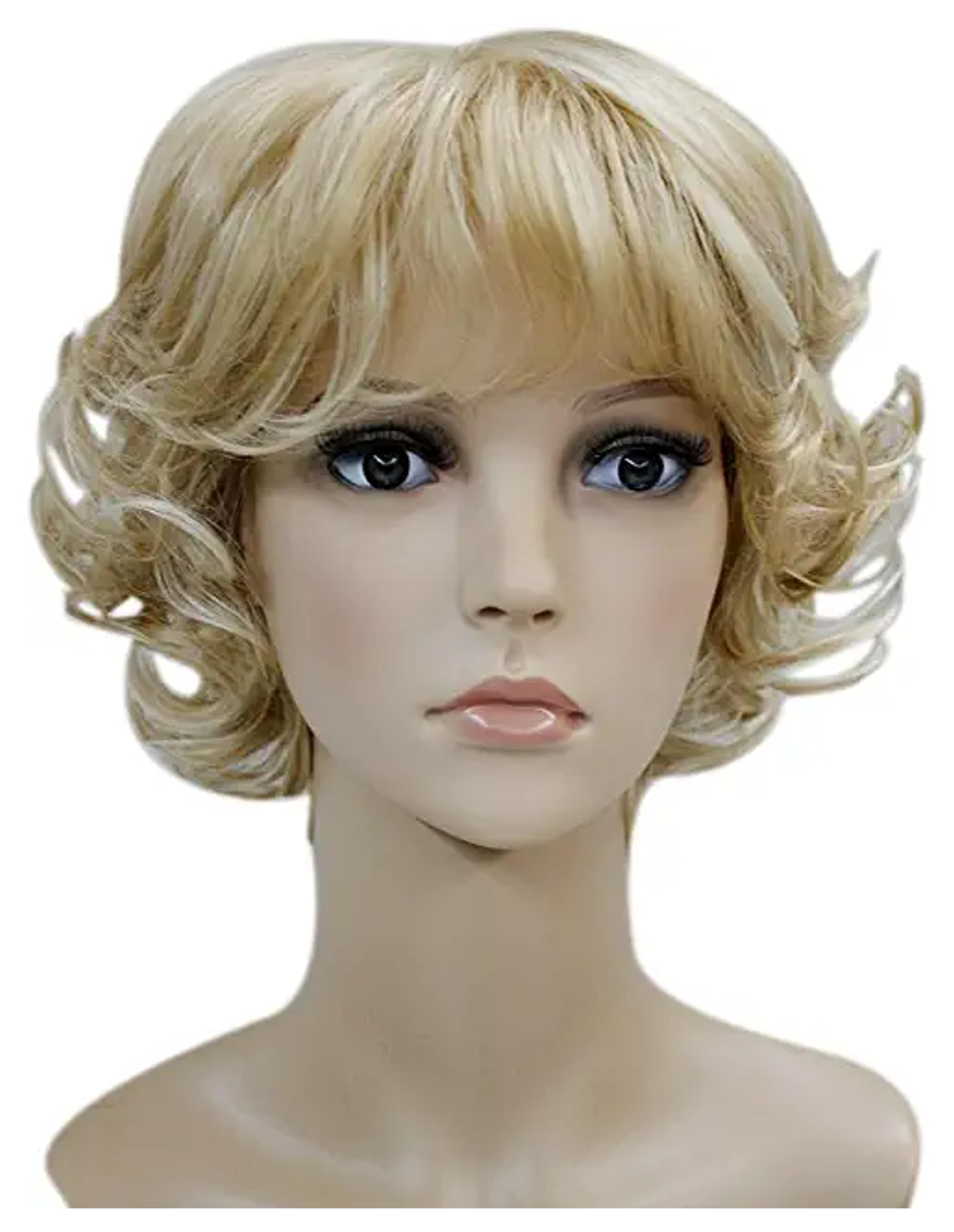 Amazon.com : Kalyss Women's Wigs Short Curly Synthetic Golden Blonde Hair Wig : Beauty & Personal Care