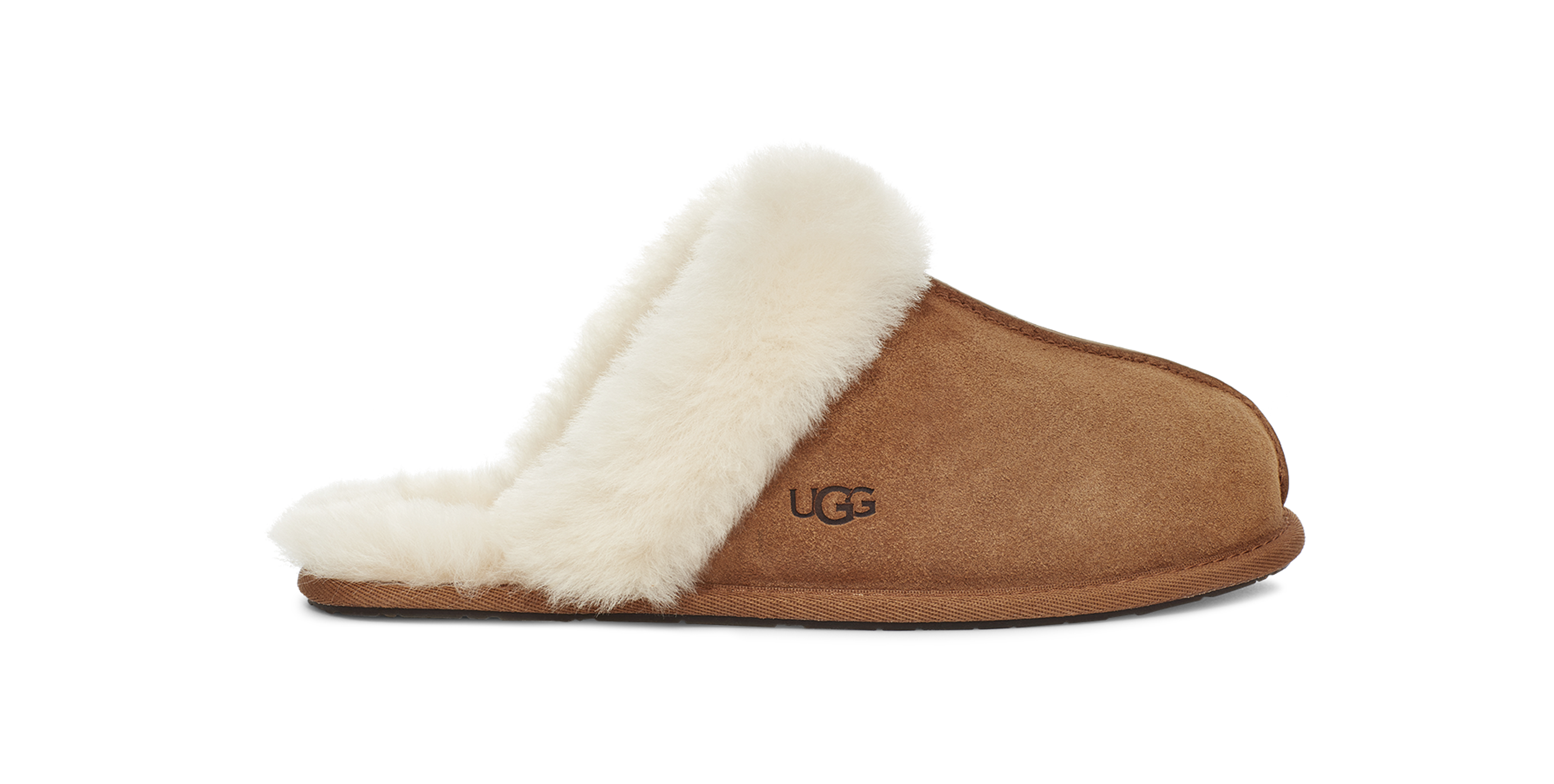 UGG Women's Scuffette II Suede Sheepskin Slipper in Brown, Size 9