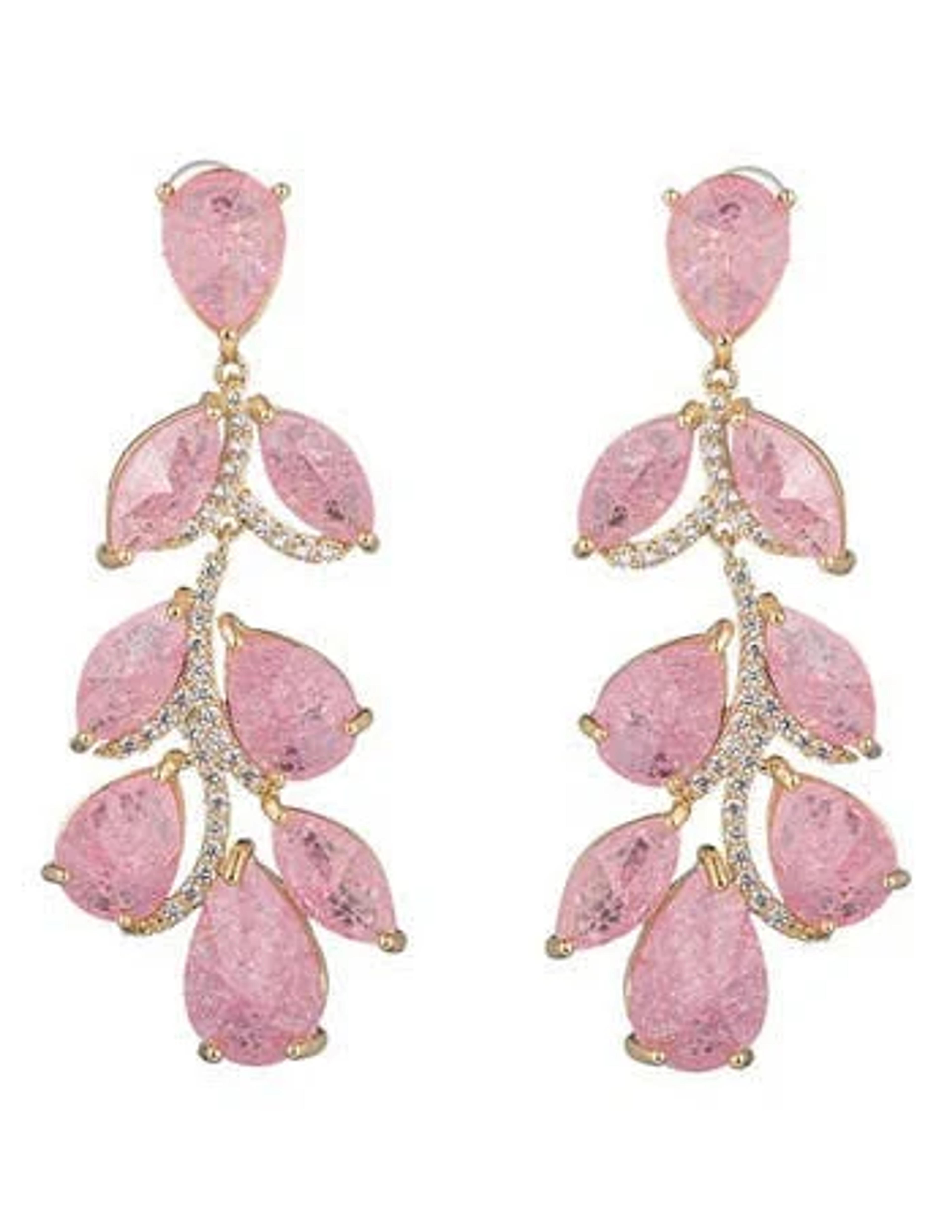 Eye Candy Los Angeles Julie Pink Drop Statement Earrings at Nordstrom Rack