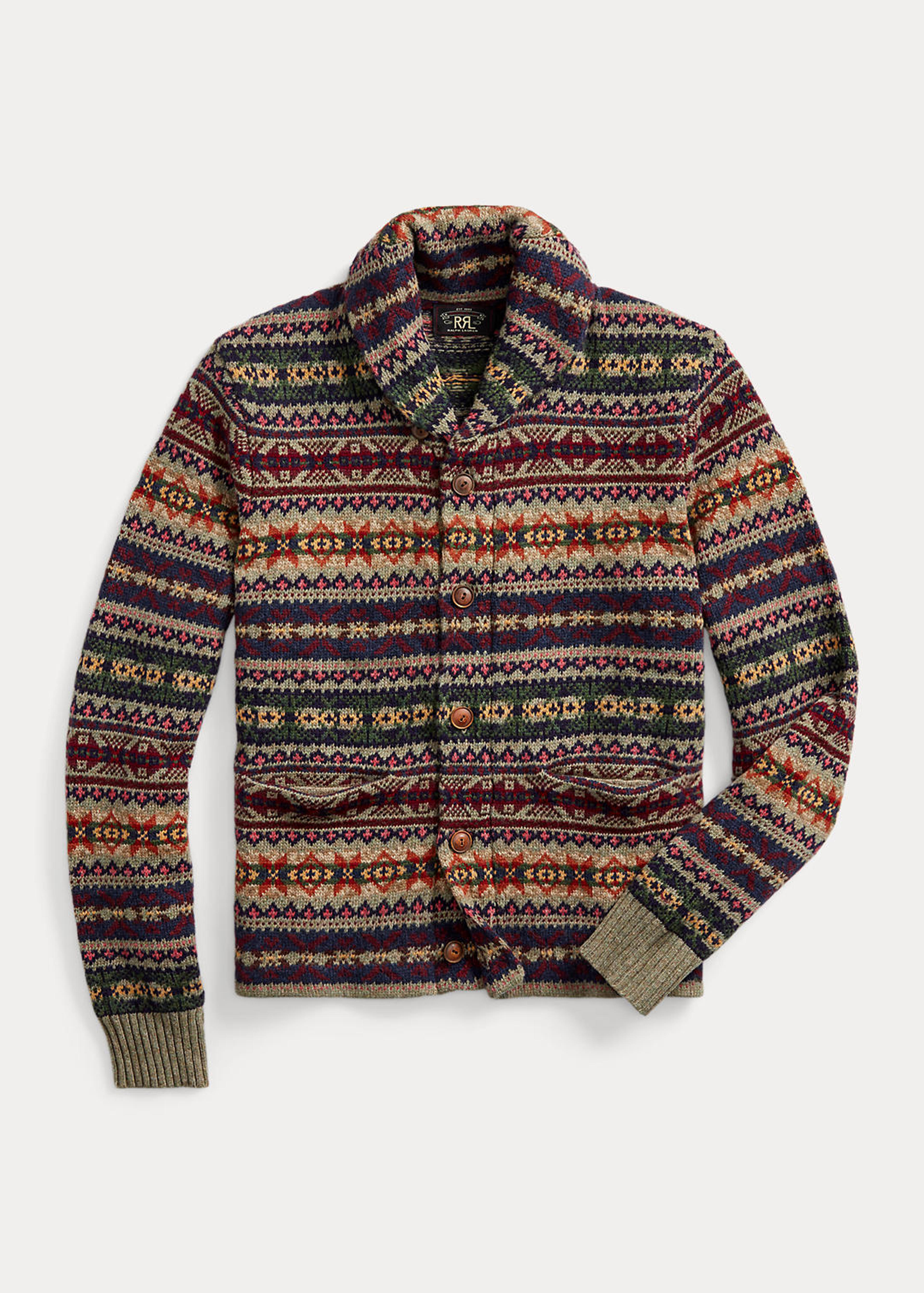 Fair Isle Wool Cashmere Cardigan