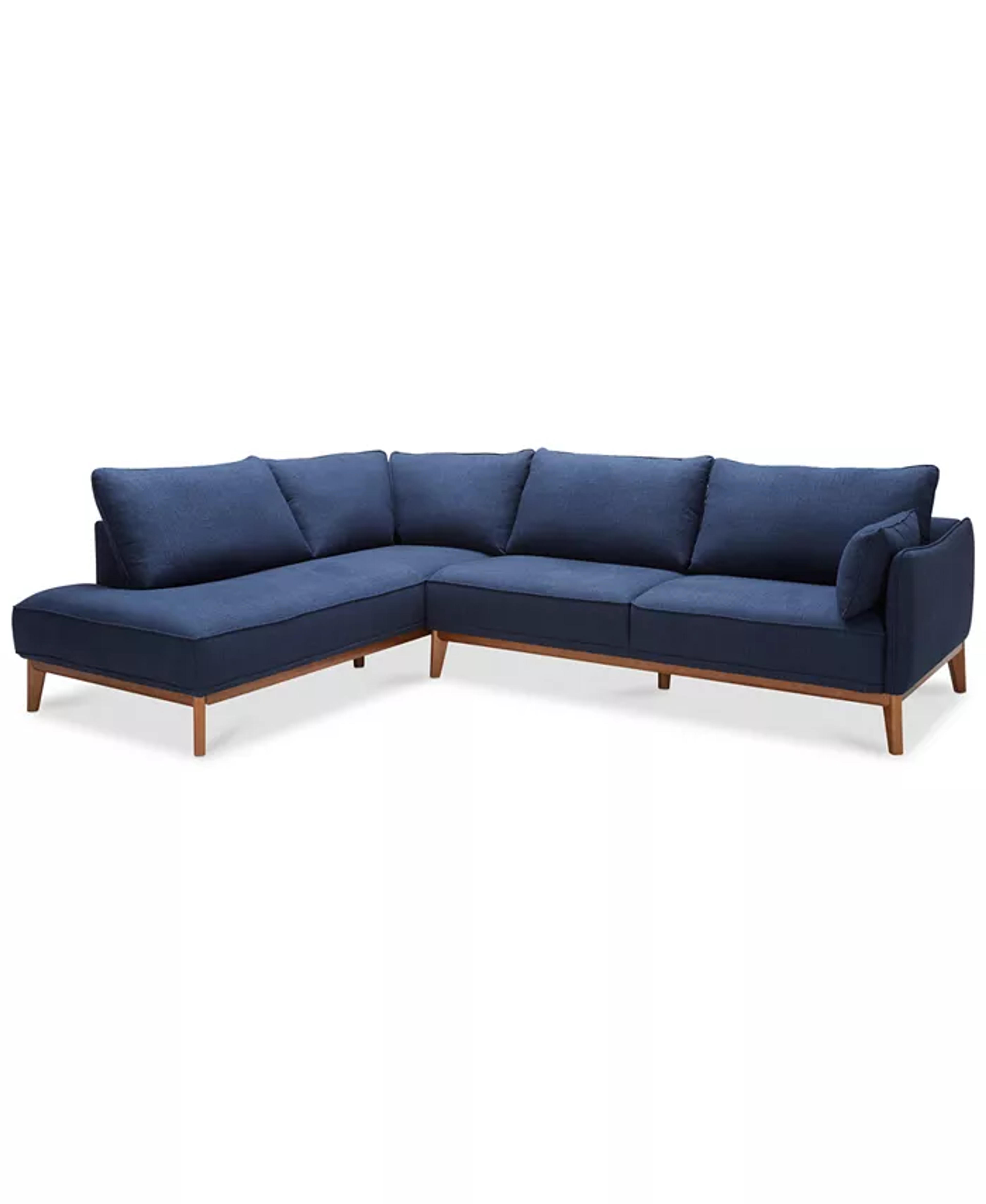 Furniture Jollene 113" 2-Pc. Fabric Sectional, Created for Macy's - Macy's