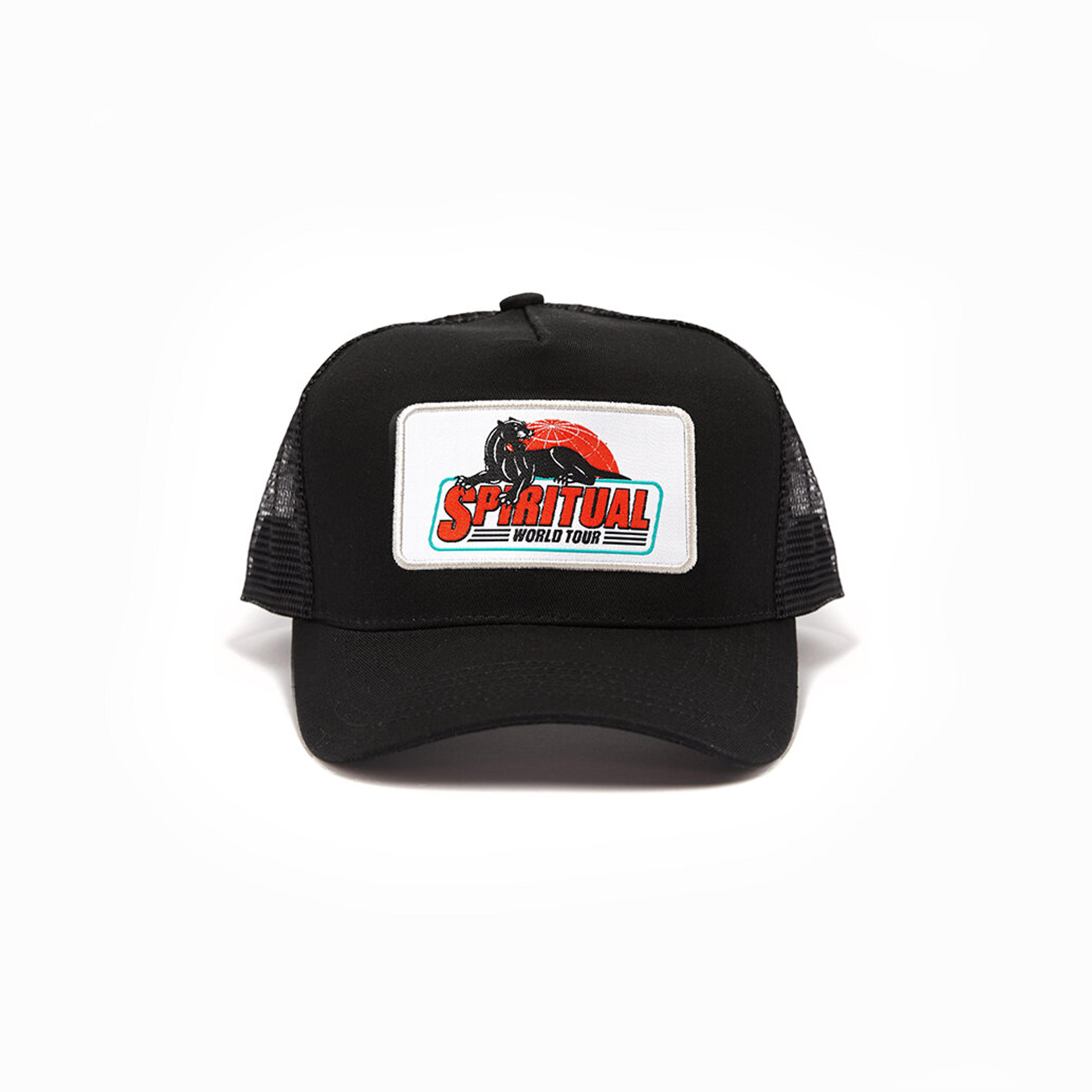 Panther Patch Trucker Hat — Black — Spiritual World Tour