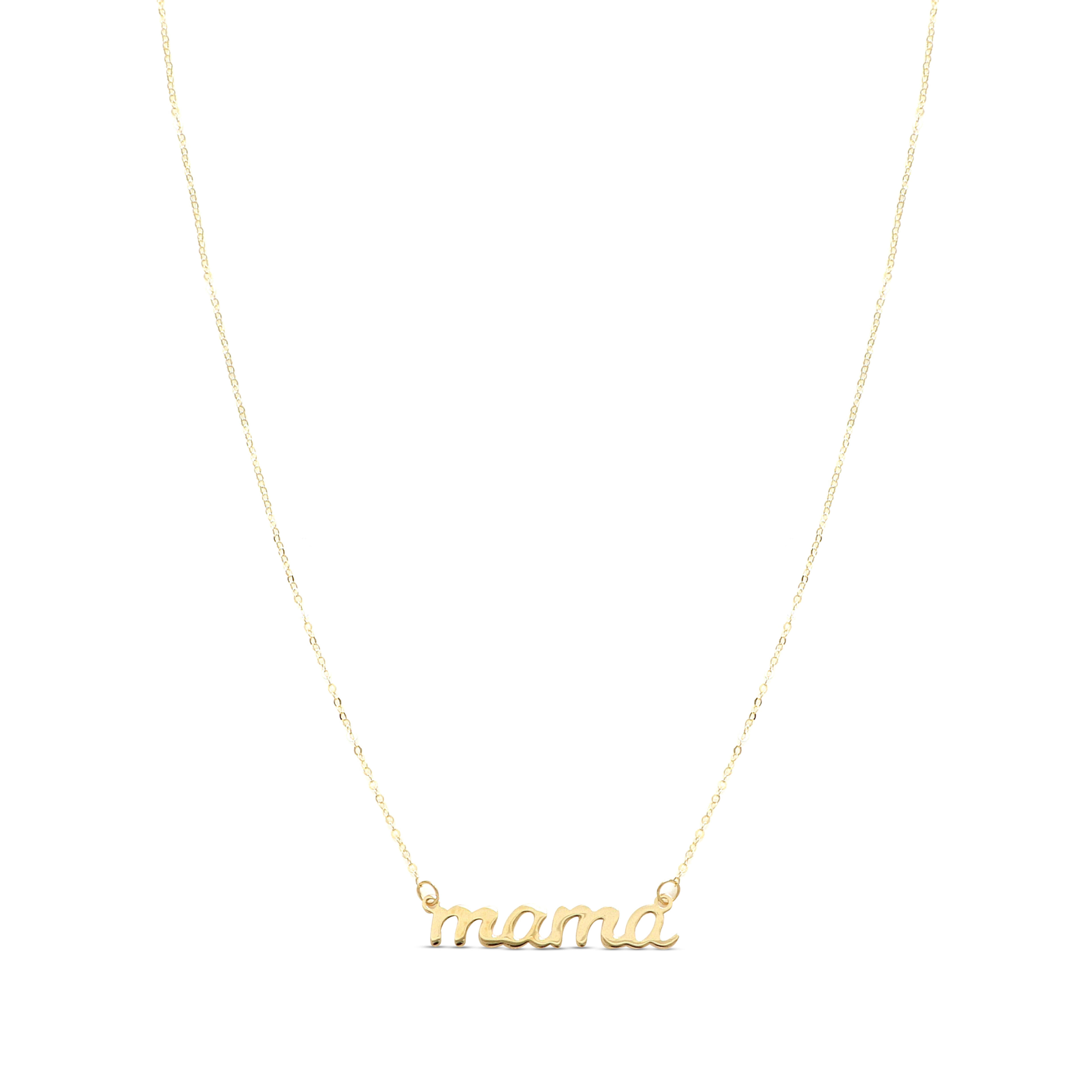 Mama Script Necklace 10K Yellow Gold 18&quot;|Kay