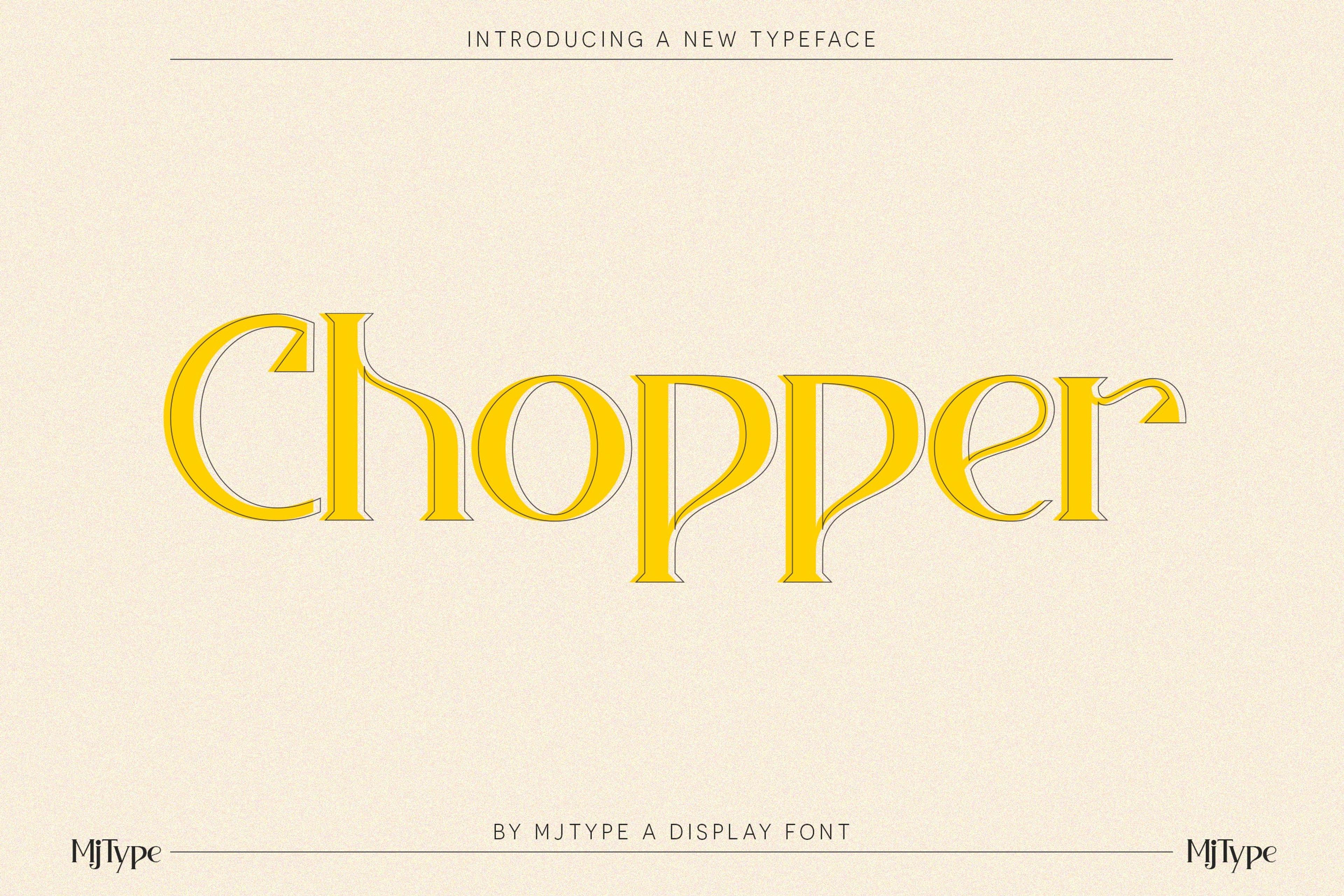 Chopper - Free Serif Font - Free - Desktop Commercial License