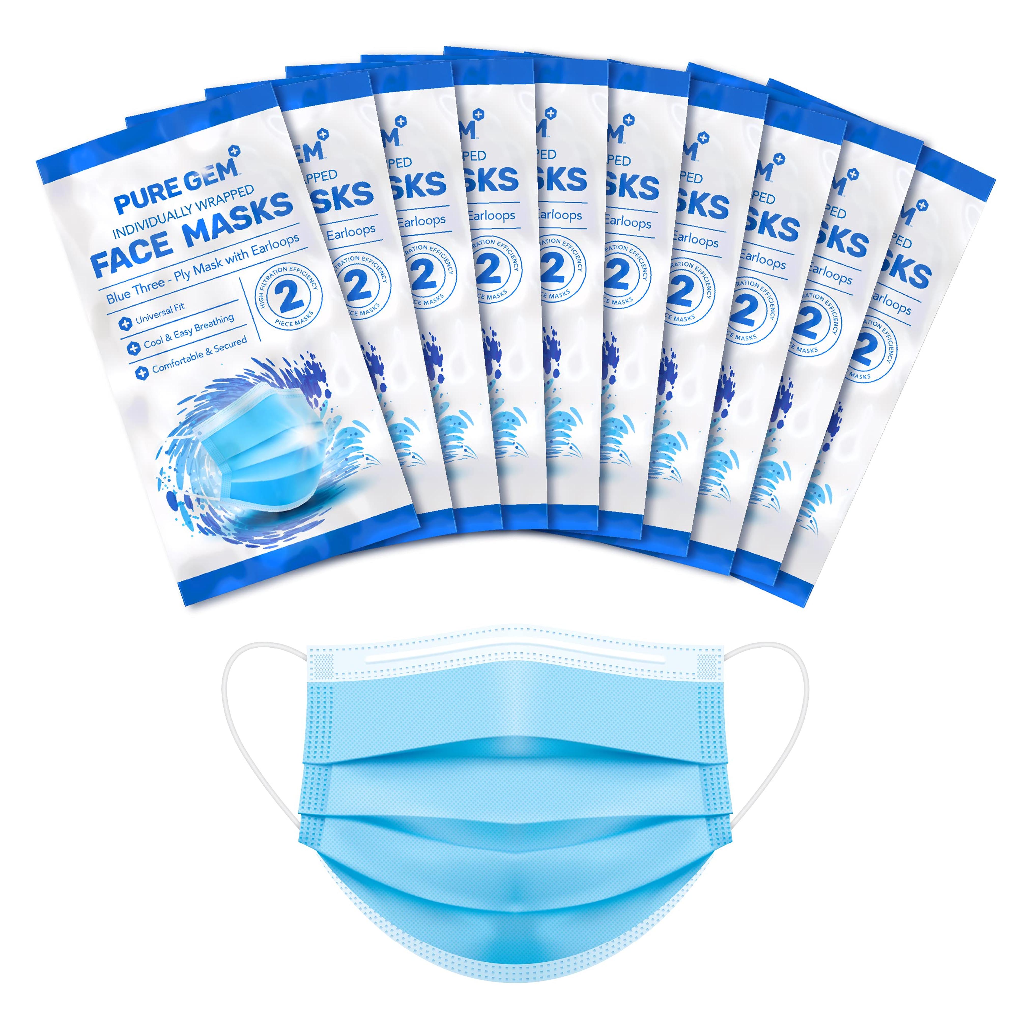 Amazon.com: Premium Pack of 70 Individually Wrapped 3-Ply Disposable Face Mask With Elastic Earloops Soft on Skin, Great For Businesses Office School Travel : Tools & Home Improvement