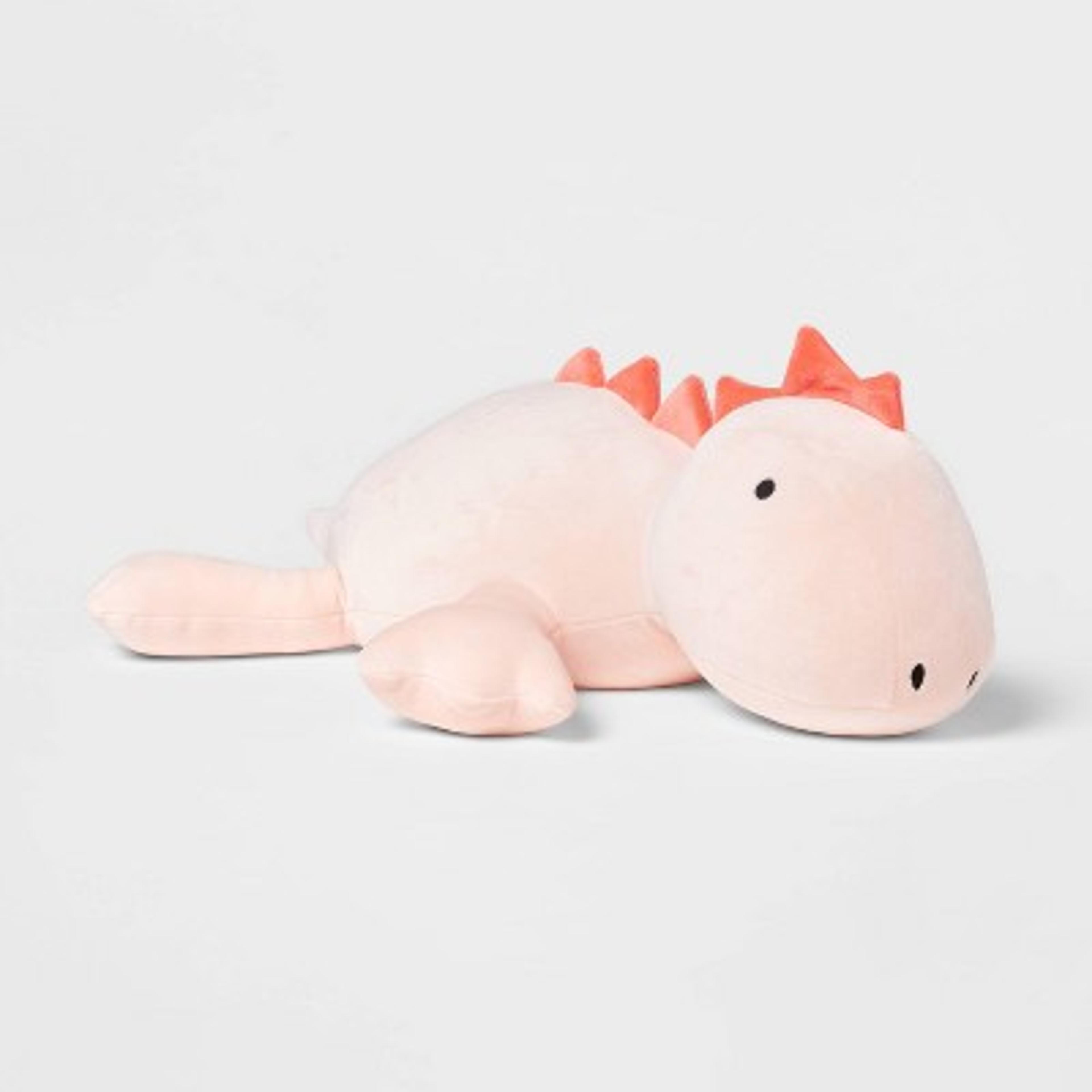 Dinosaur Weighted Plush Kids' Throw Pillow Pink - Pillowfort™