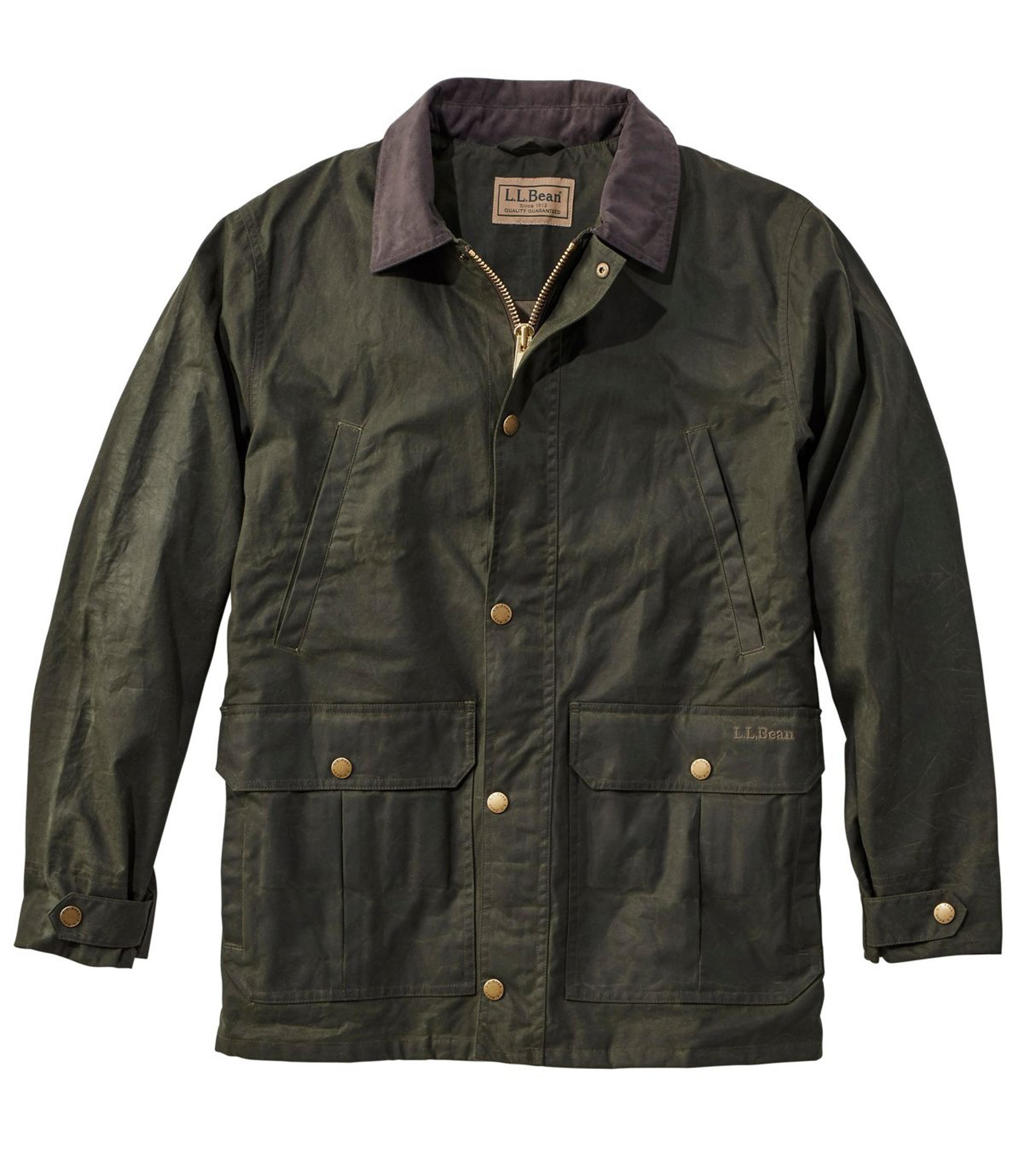 Men's Double L Waxed-Cotton Upland Coat | Outerwear & Vests at L.L.Bean