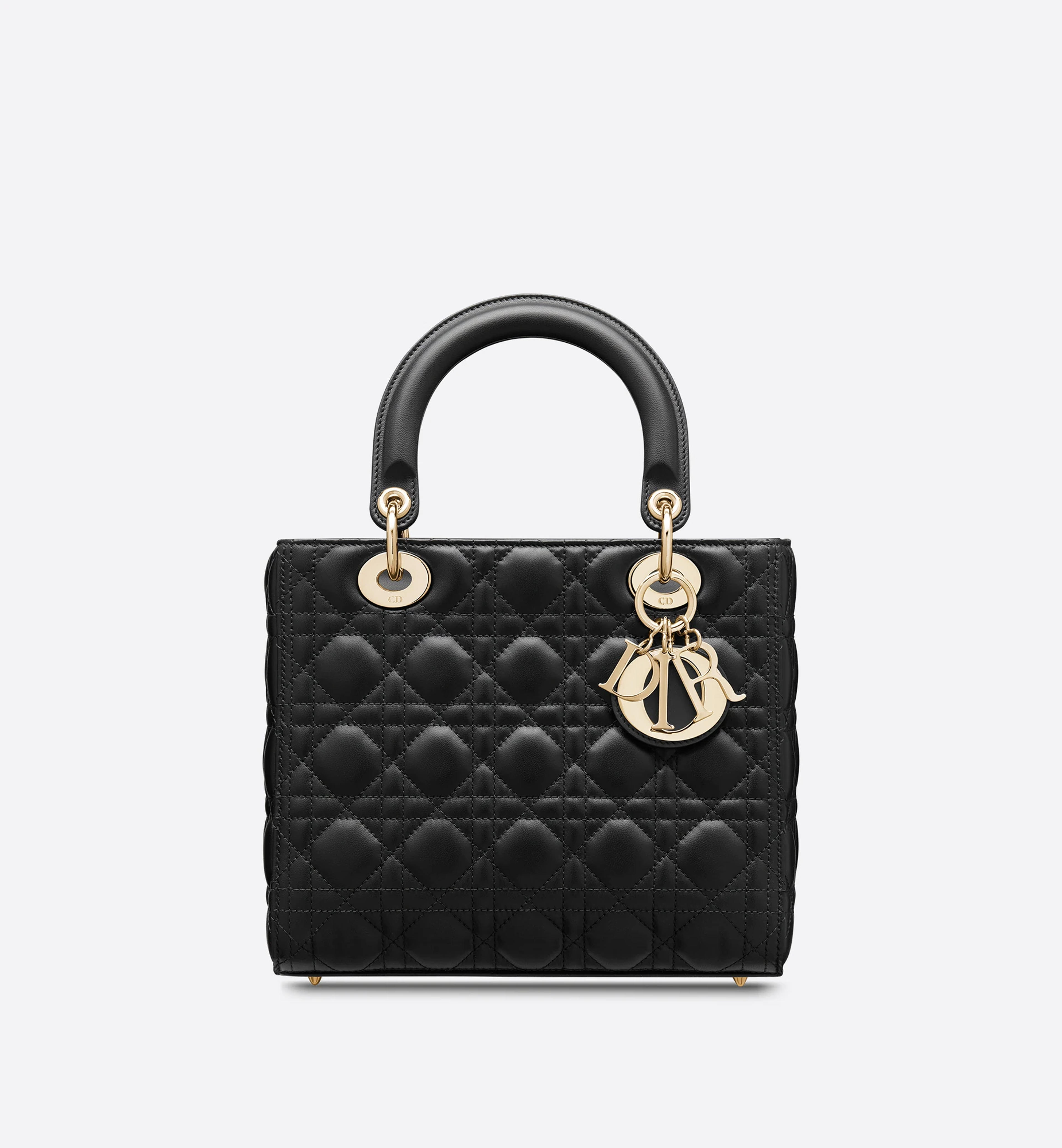 Medium Lady Dior Bag Black Cannage Lambskin | DIOR