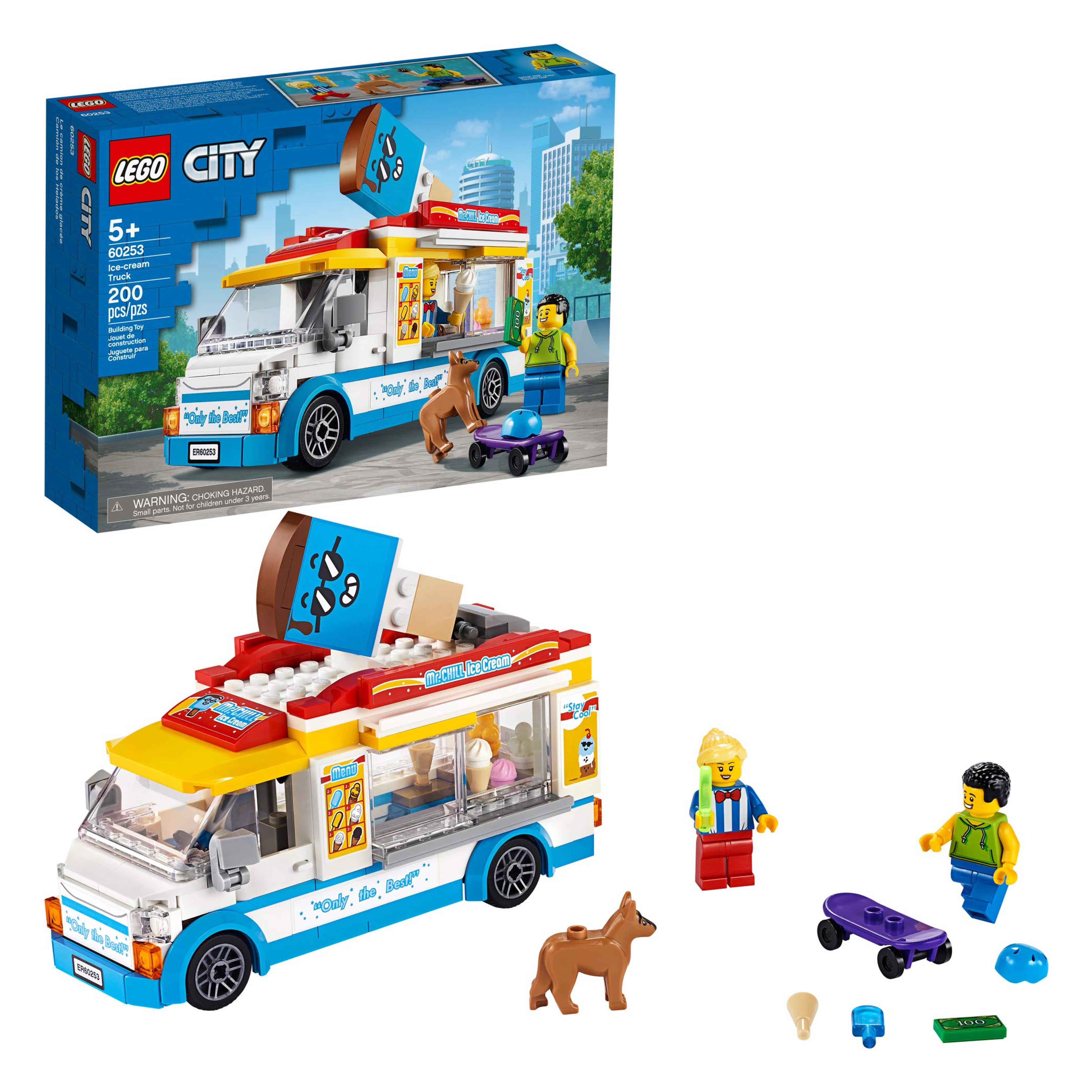 Amazon.com: LEGO City Ice-Cream Truck 60253, Cool Building Set for Kids (200 Pieces) : Toys & Games