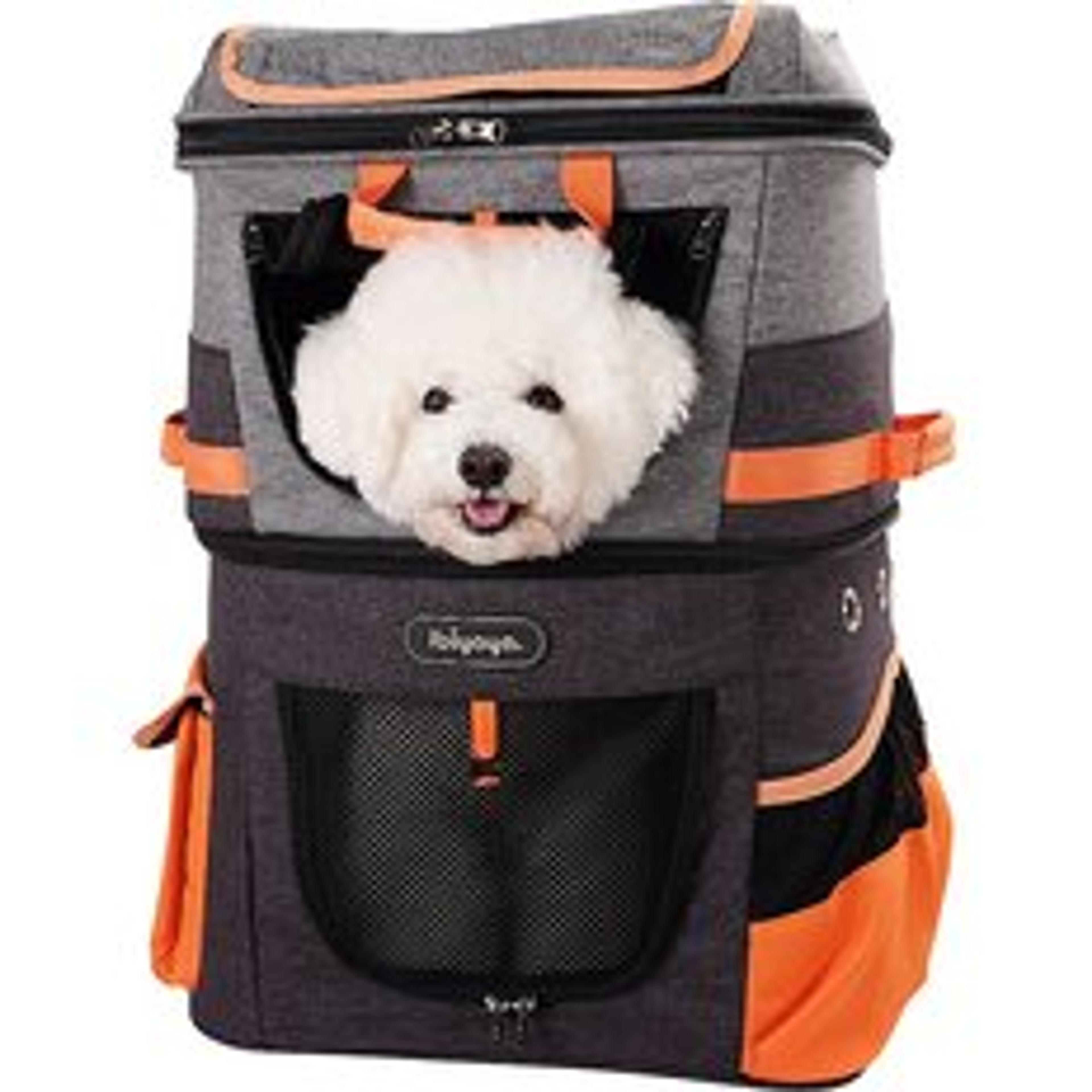 IBIYAYA Two-Tier Dog & Cat Travel Backpack - Chewy.com