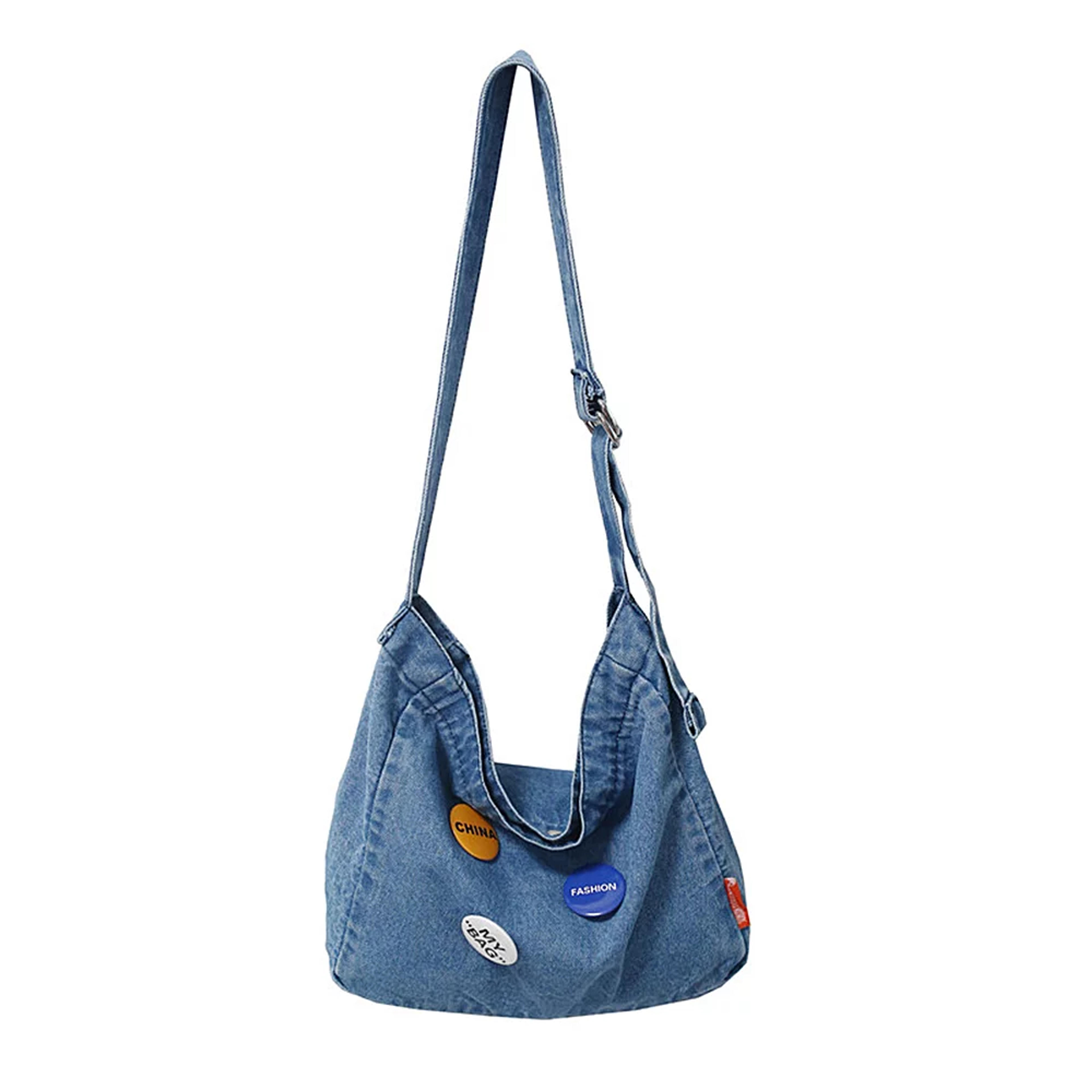 Denim Blue Jean Bags for Women Denim Tote Bag Jean Purses and Handbags for Teen Girls Women