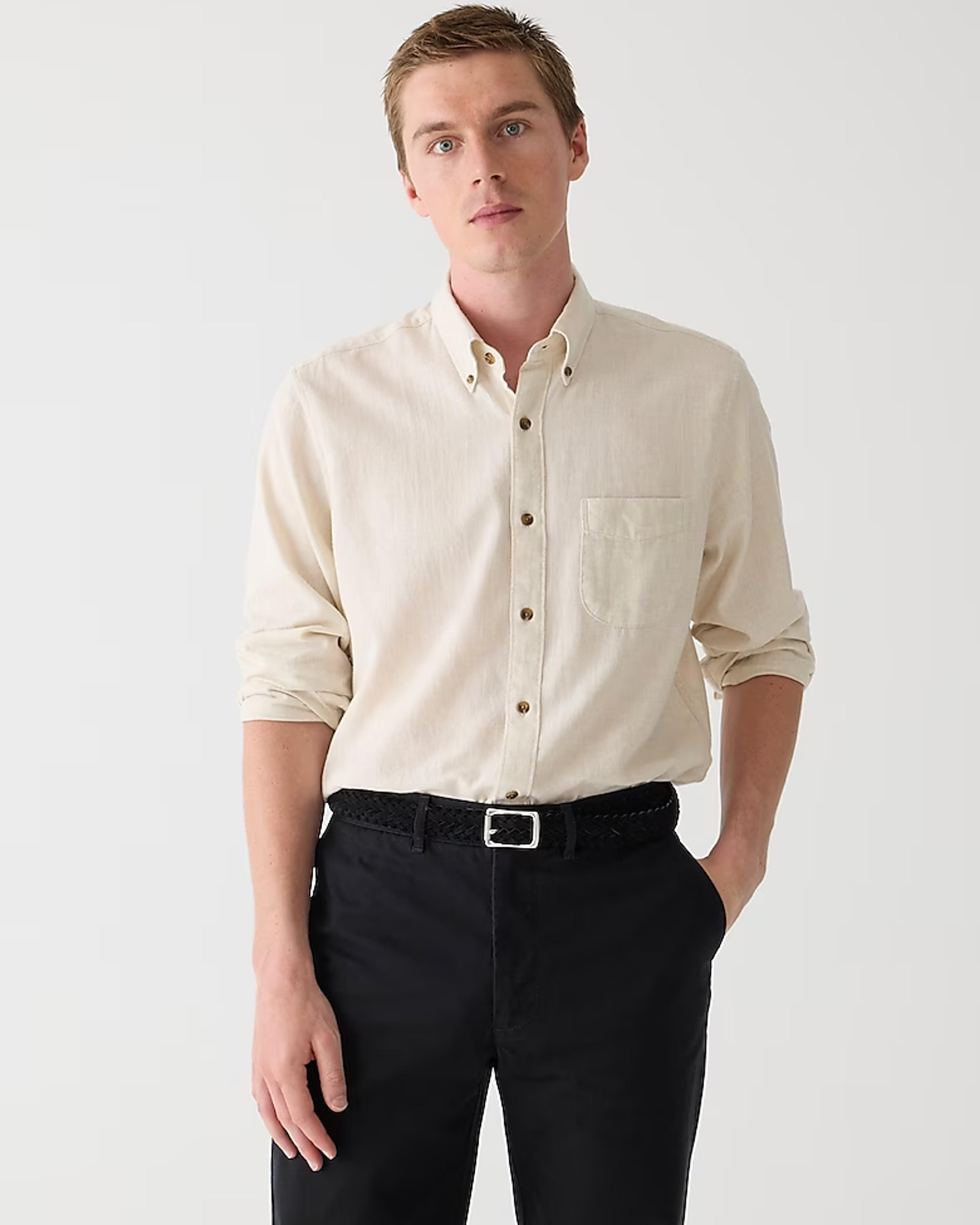 J.Crew: Brushed Twill Shirt For Men