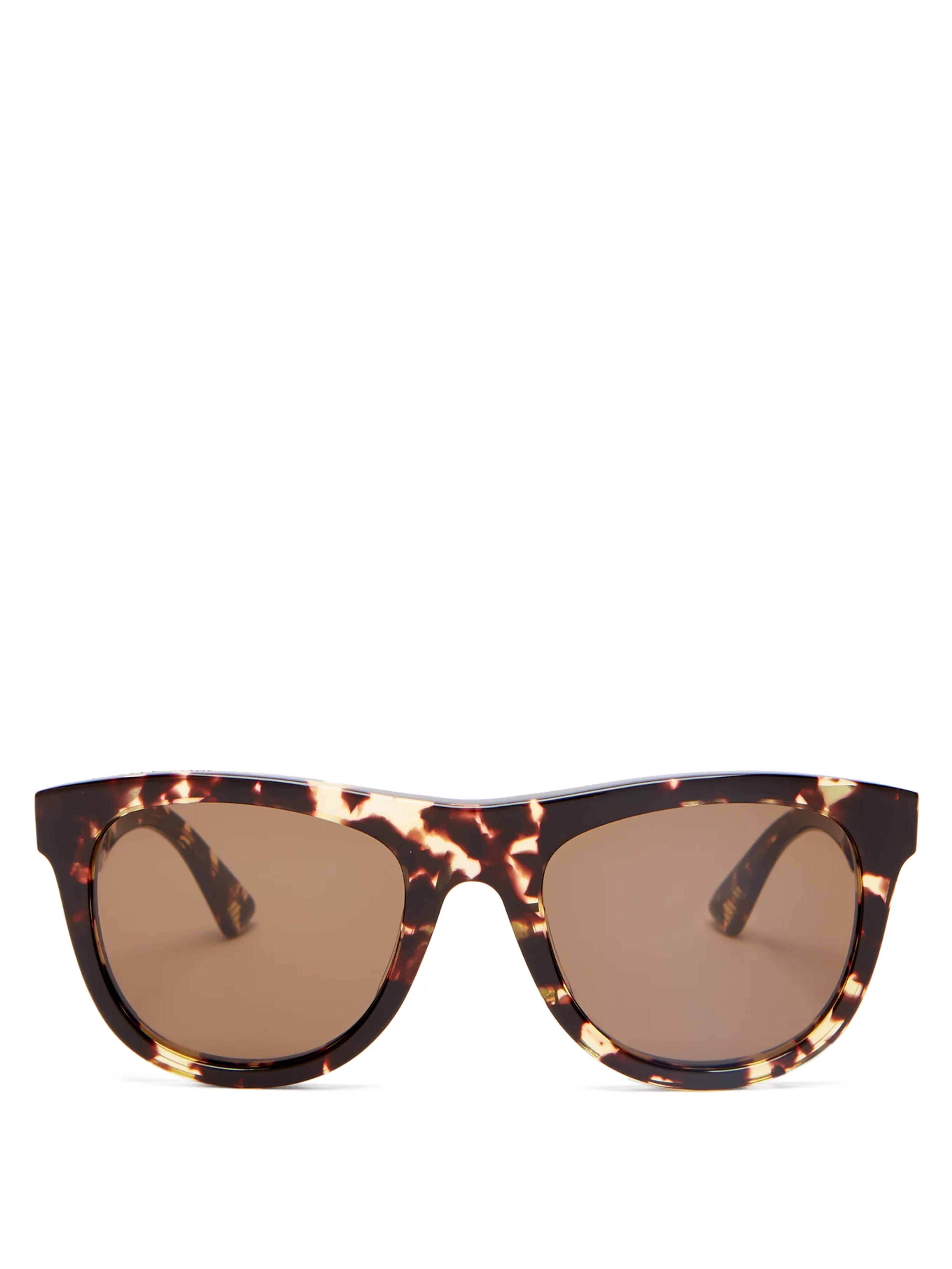 Brown Round tortoiseshell-acetate sunglasses | Bottega Veneta | MATCHESFASHION US