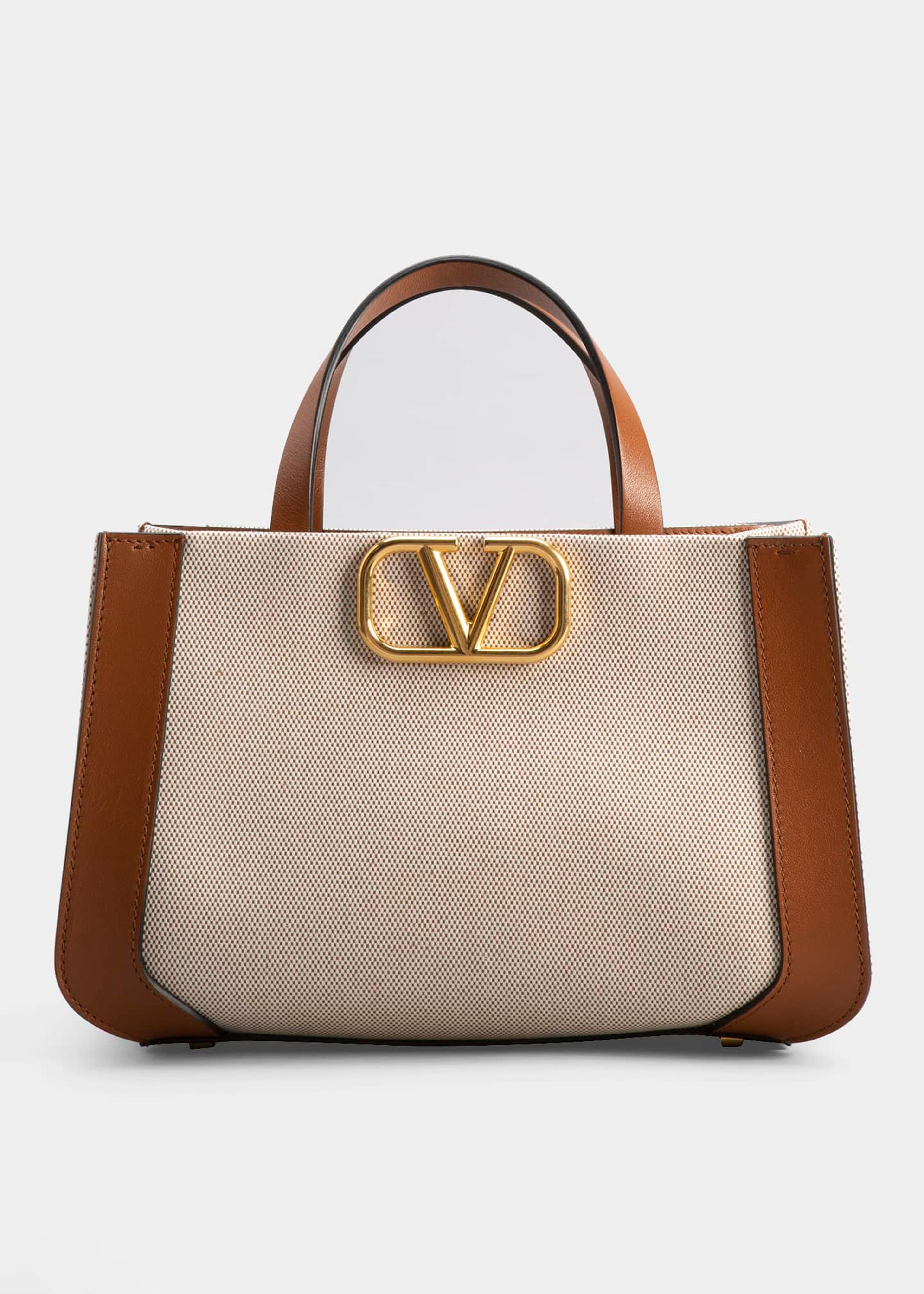 Valentino VLOGO Signature Small Canvas Tote Bag - Bergdorf Goodman