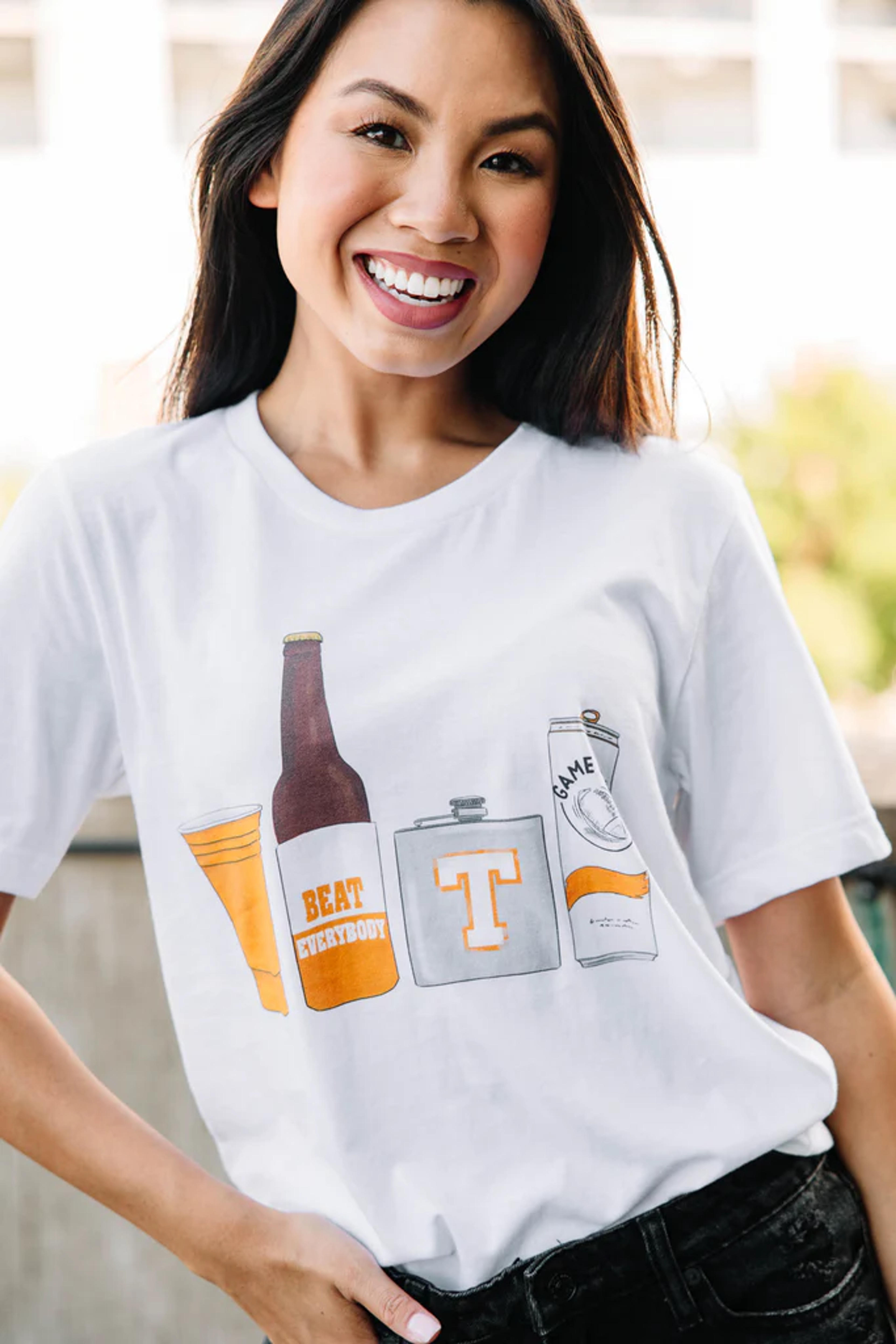 Drink Local Orange/White Gameday Graphic Tee – Shop The Mint