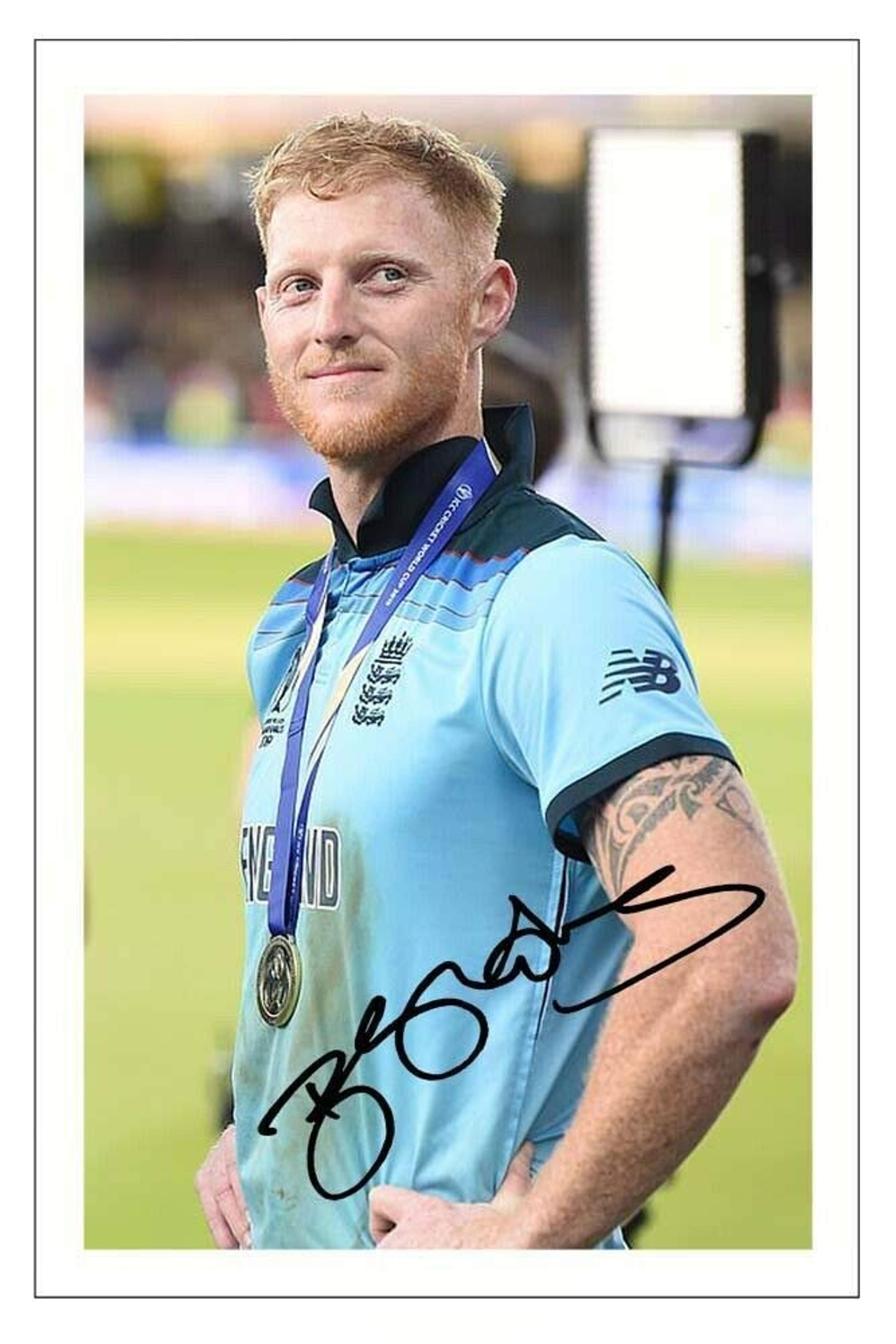 DW Ben Stokes - England Cricket Autograph Signed 6x4 Photo