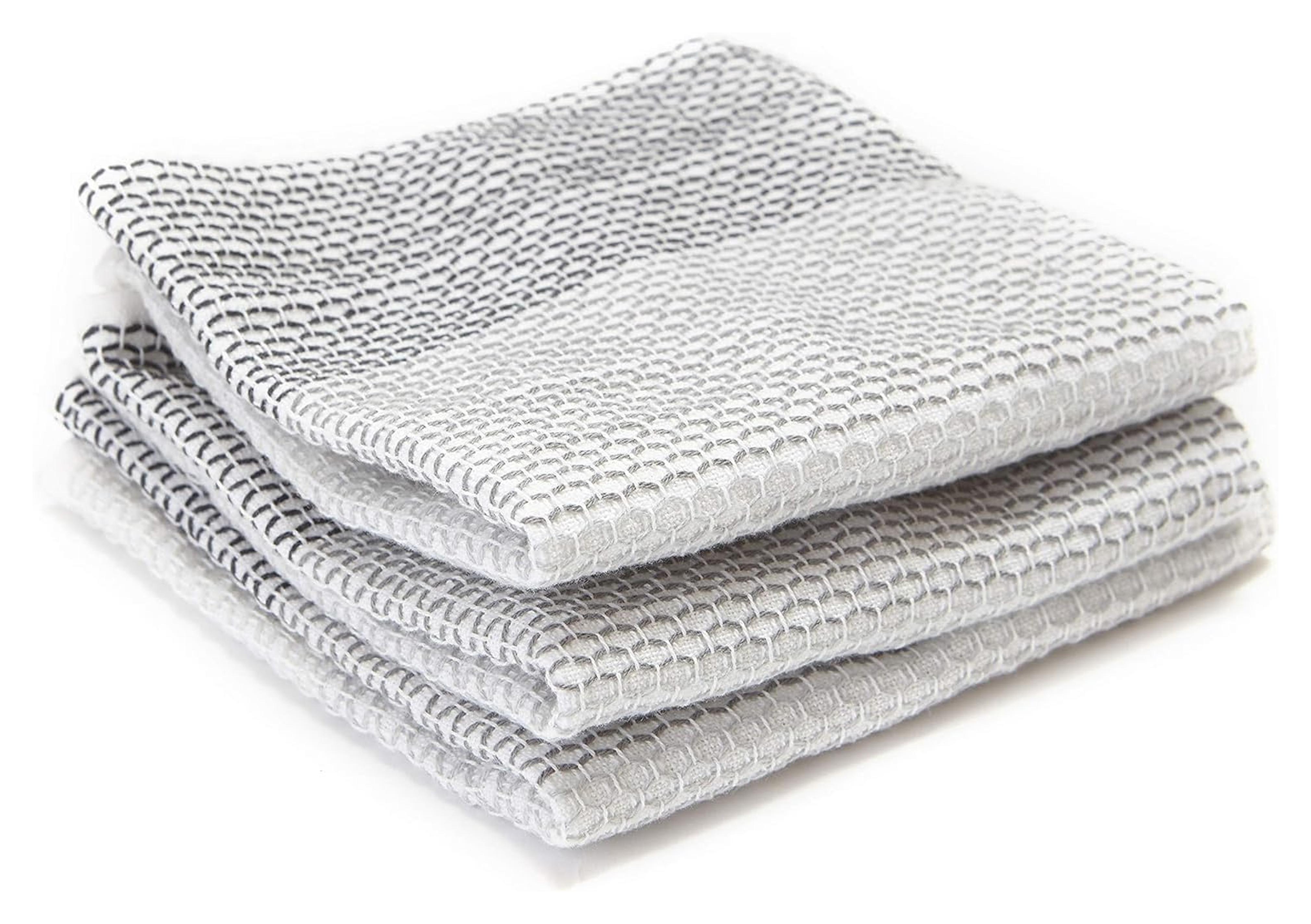 Full Circle Tidy Organic Dish Cloths, Set of 3, Grayscale