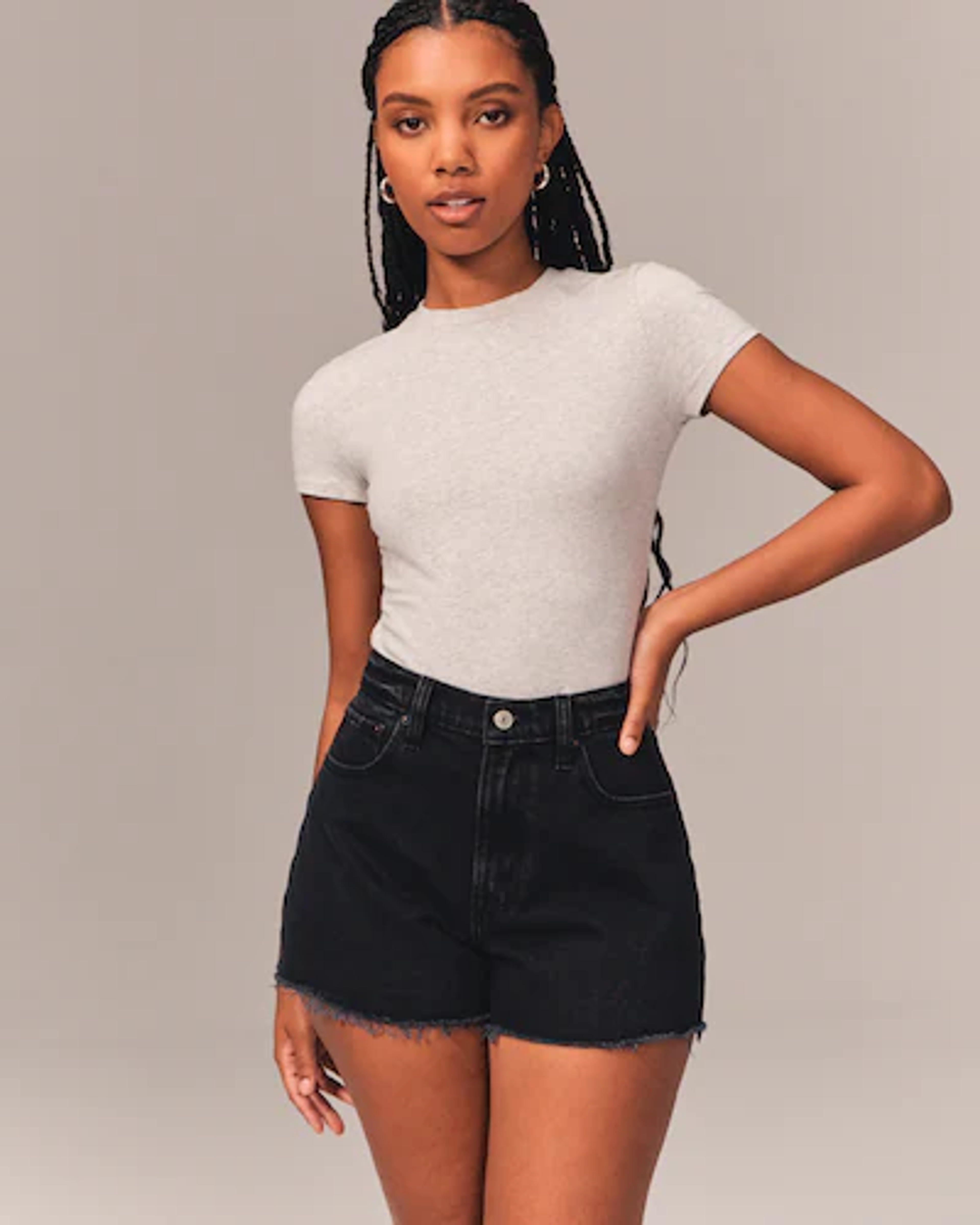 Women's Curve Love High Rise 90s Cutoff Shorts | Women's Bottoms | Abercrombie.com