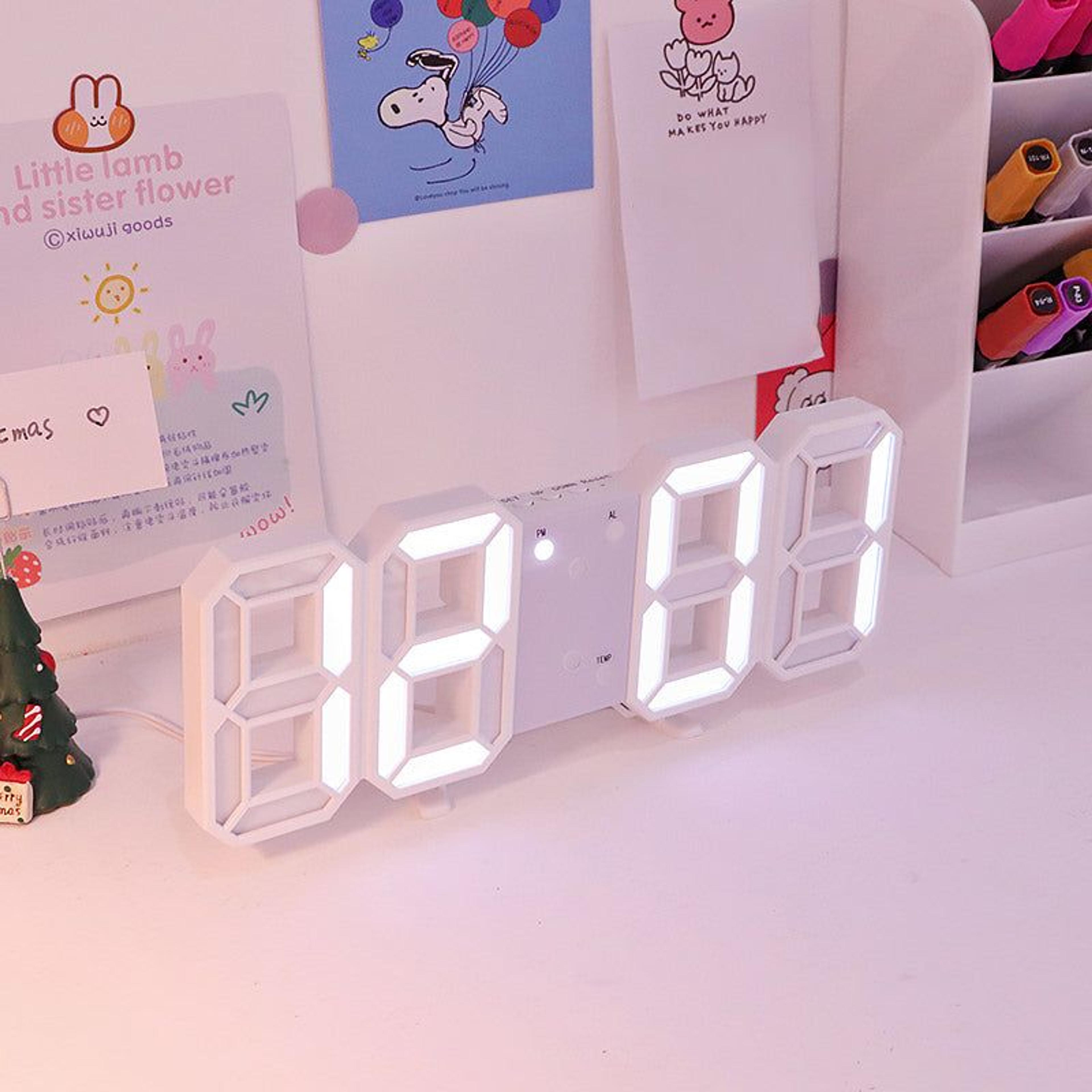 White Digital Alarm Clock