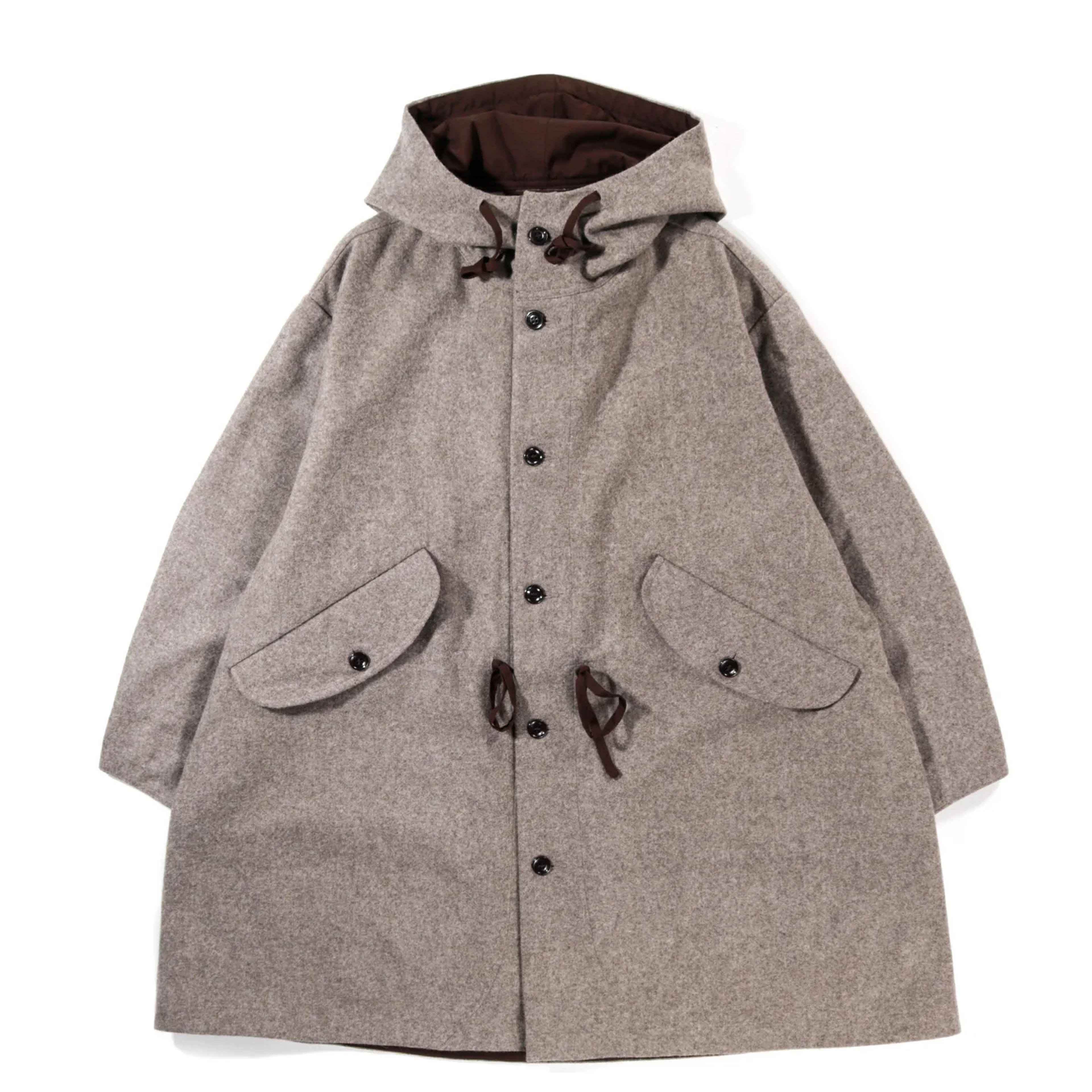 MONITALY CZECH COAT WOOL FLANNEL DARK BEIGE | TODAY CLOTHING