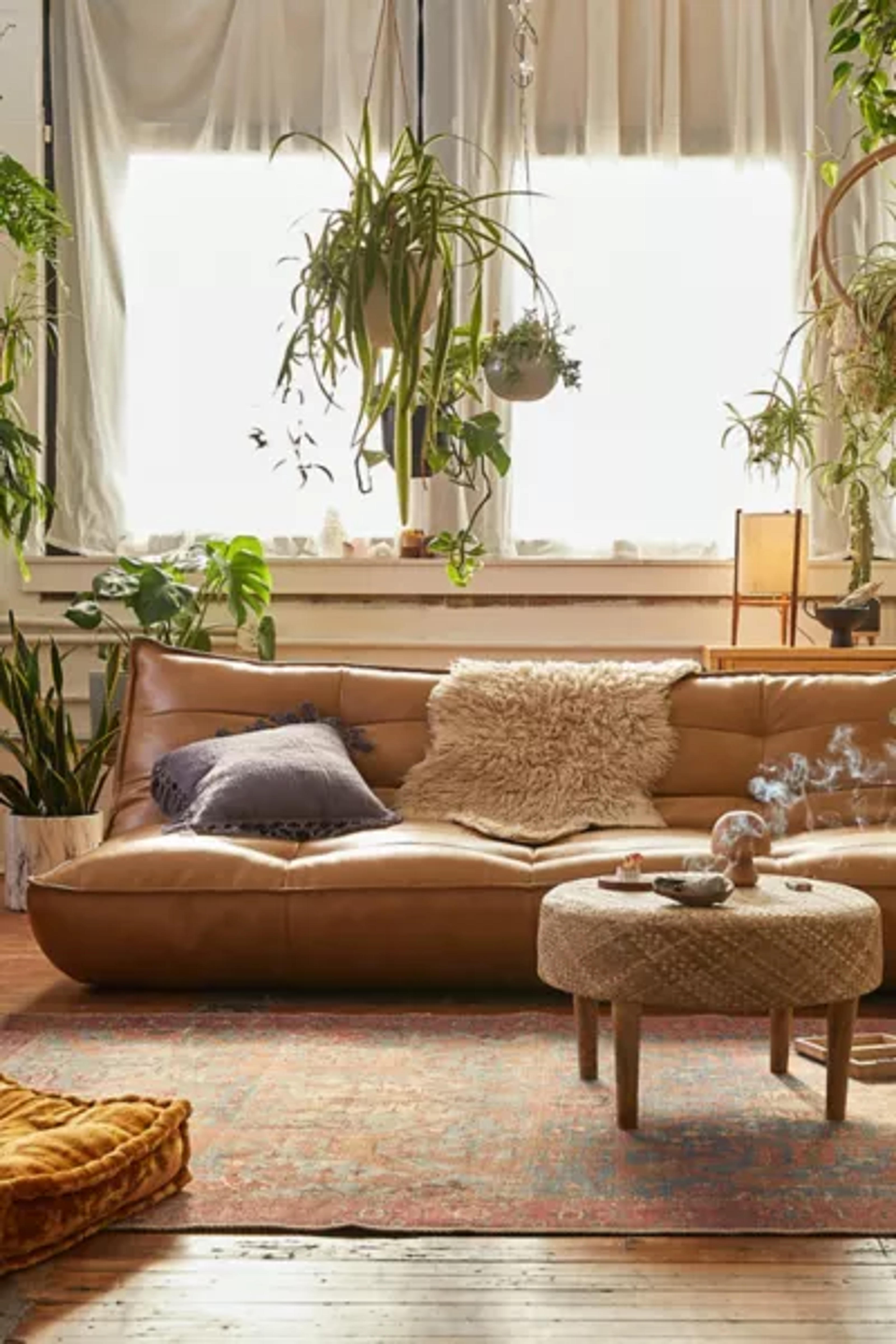 Greta Recycled Leather XL Sleeper Sofa | Urban Outfitters