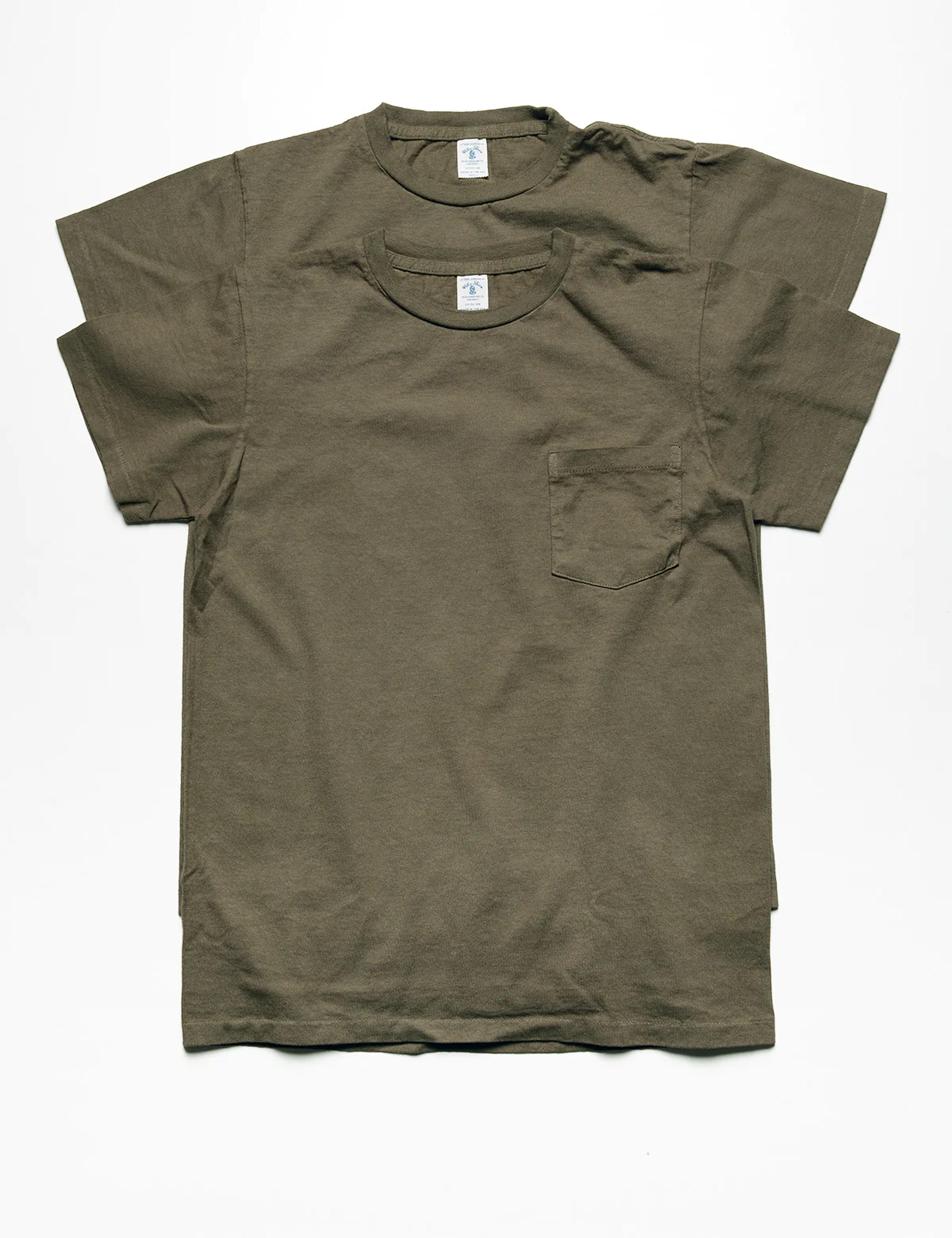 2-Pack Short Sleeve Pocket Tee in Olive – Brooklyn Tailors