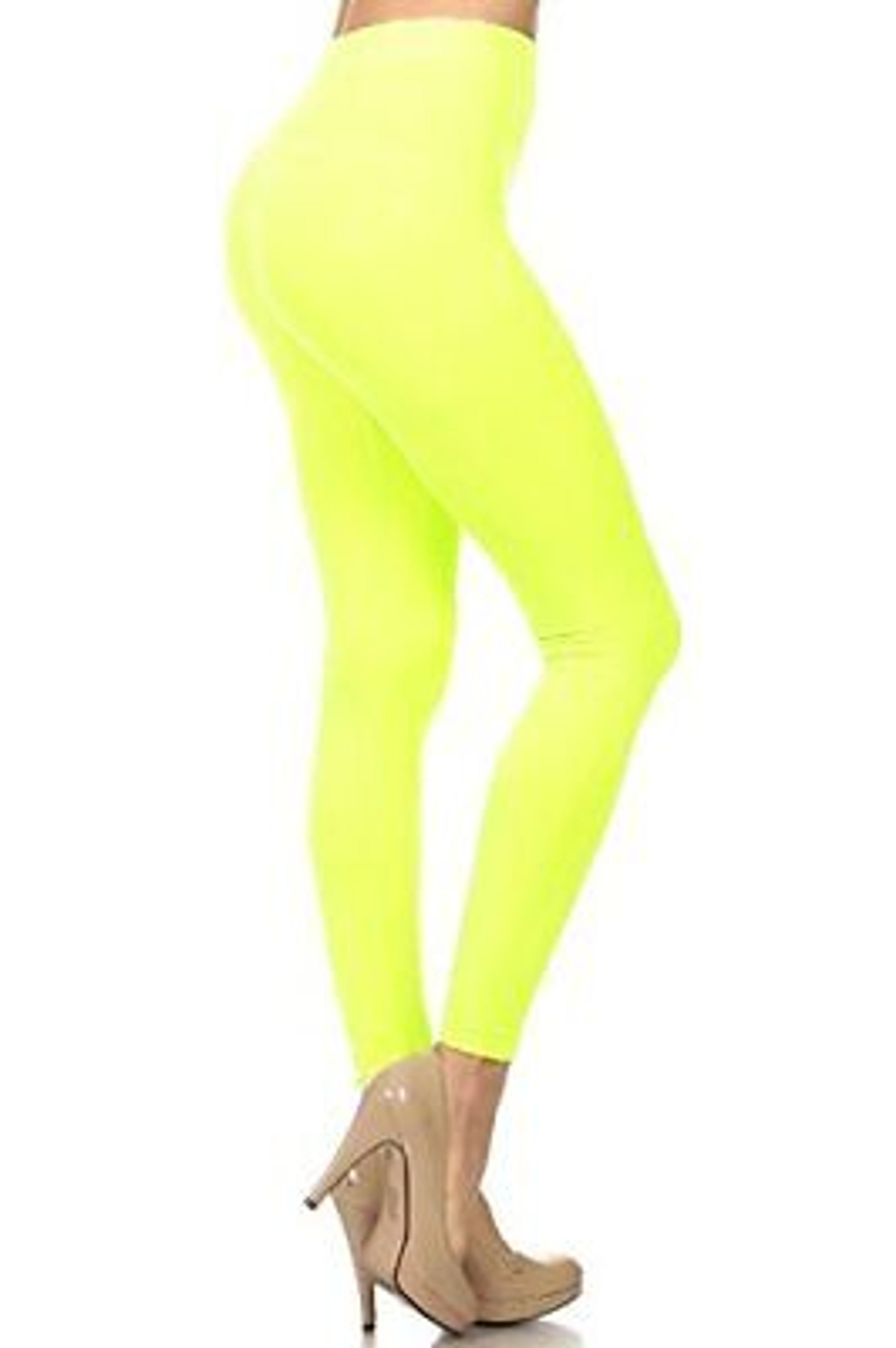 Neon Nation Colored Seamless Leggings Athletic Pants, Neon Yellow, Size 5.0 wtSp 617237730824 | eBay