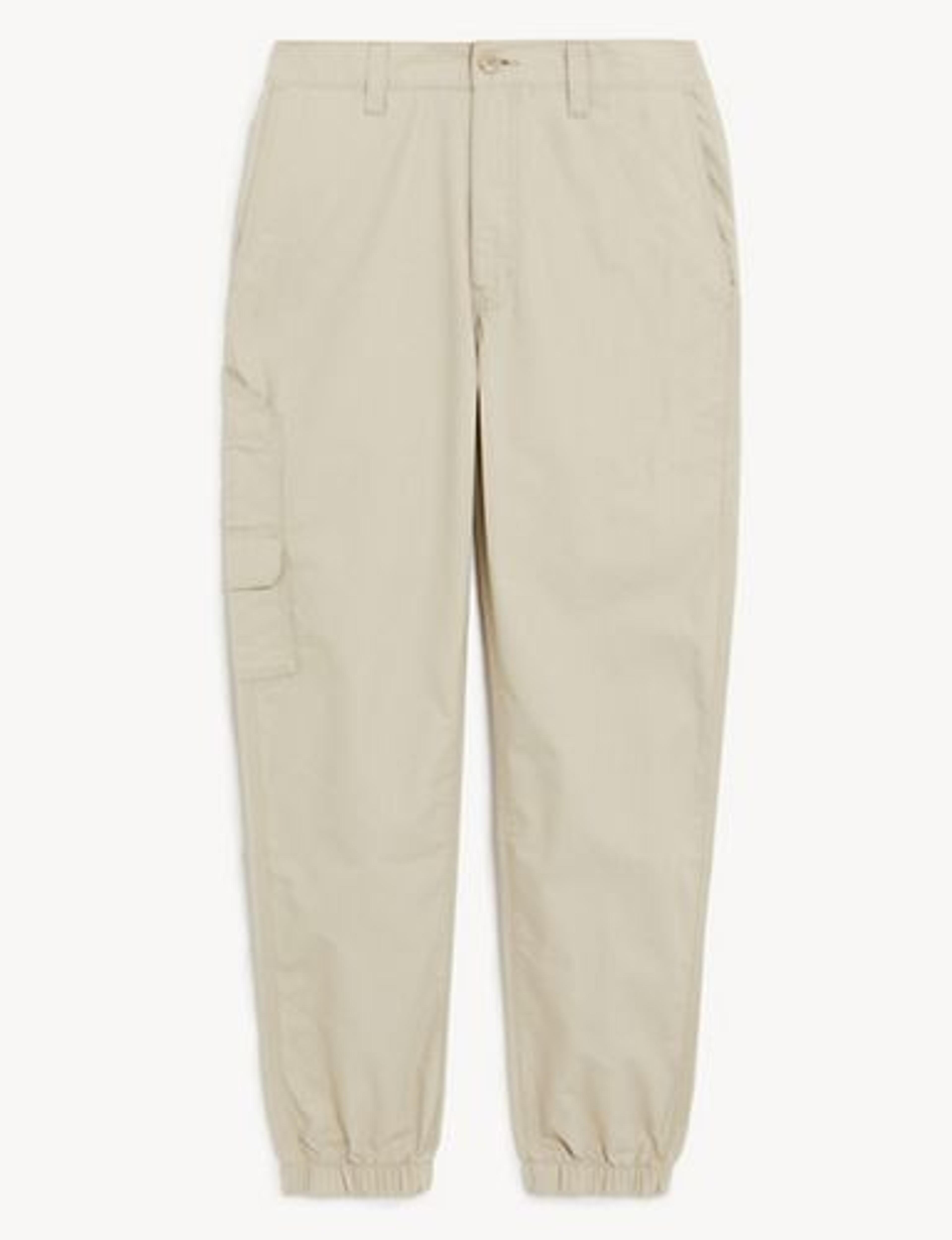 Slim Fit Lightweight Cuffed Utility Trousers | M&S Collection | M&S