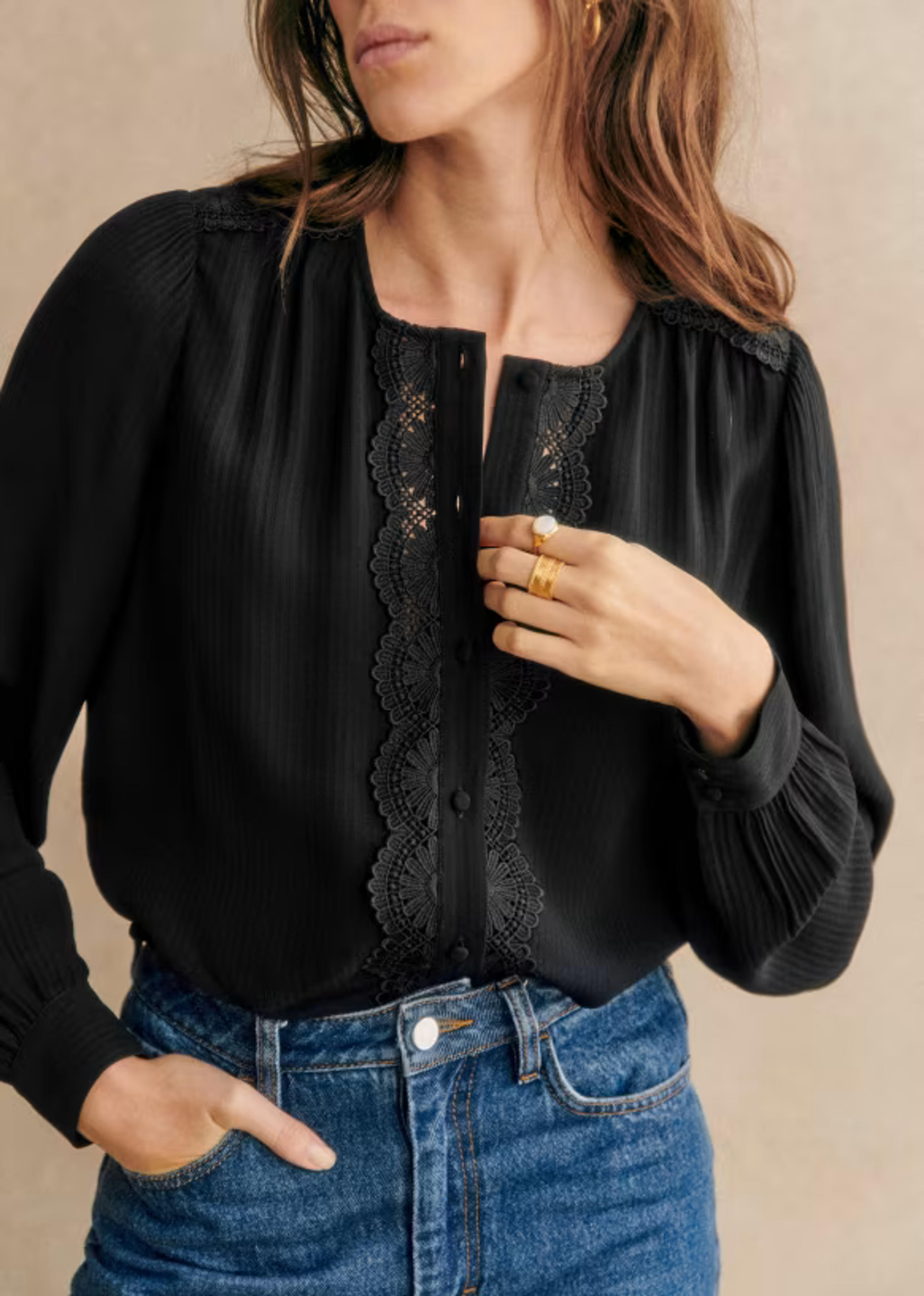 Karina Blouse - Black - Viscose - Sézane