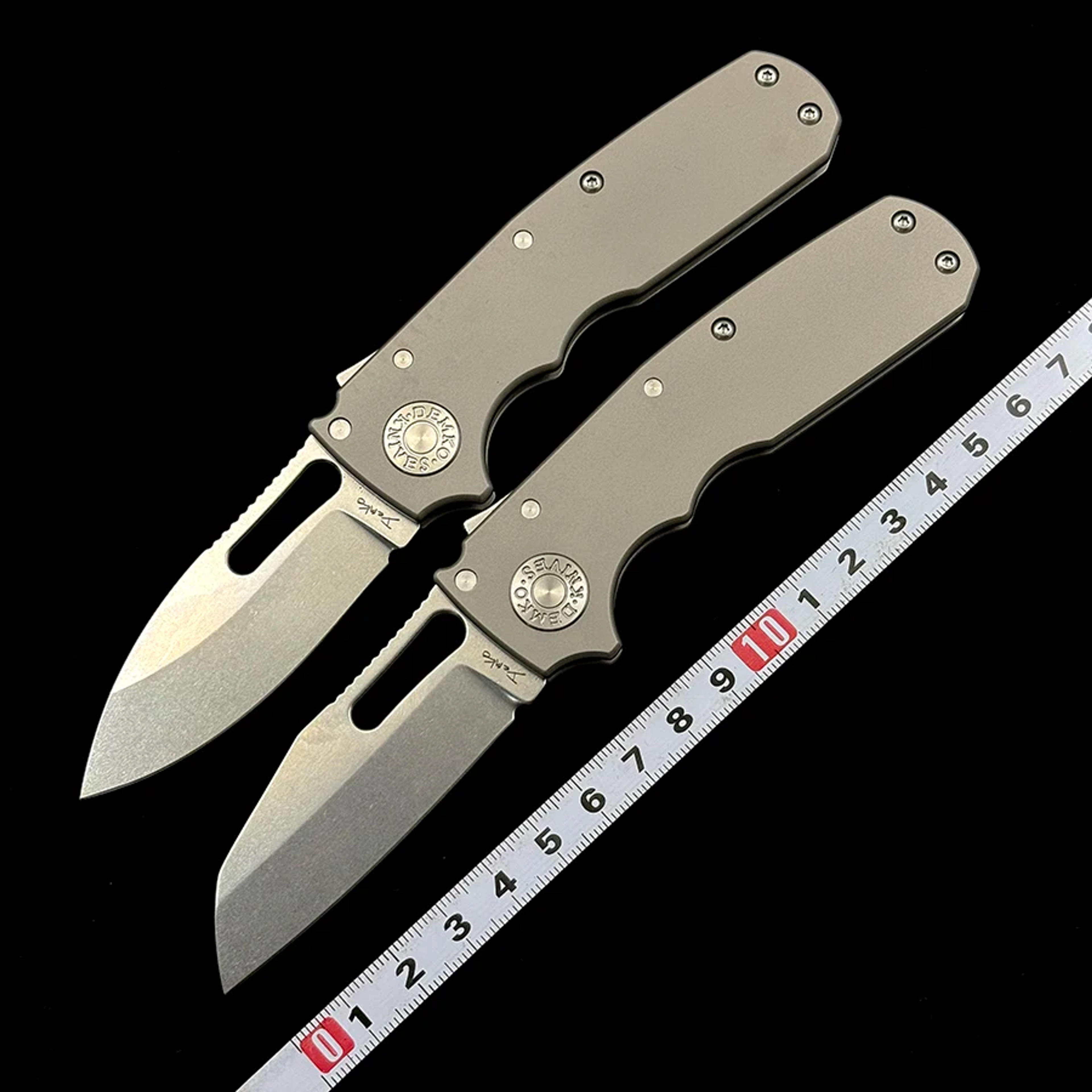 Andrew Demko Shark Cub Deep Carry Ceramic Bearing Titanium Handle Mark S35VN Pocket Folding Tactical Camping Hunting KNIFE - AliExpress