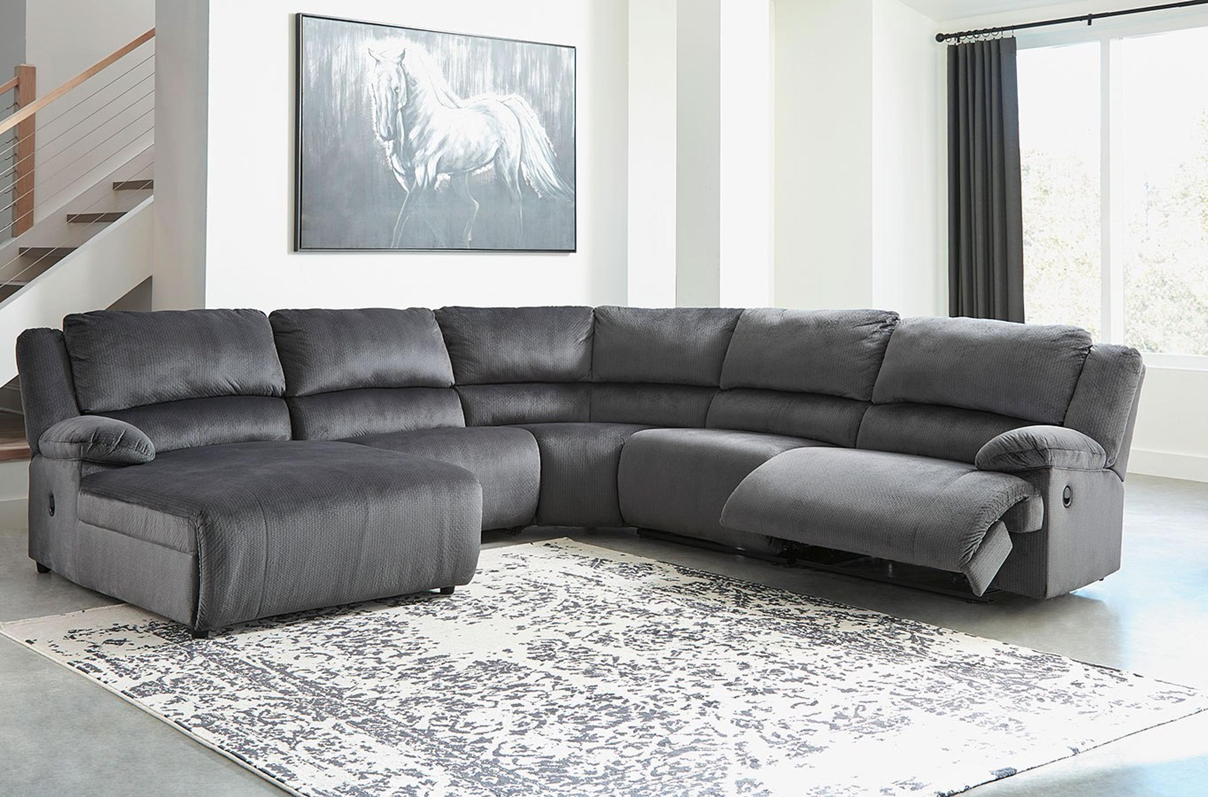 Clonmel Charcoal Modular Reclining Sectional by Signature Design by Ashley | FurniturePick