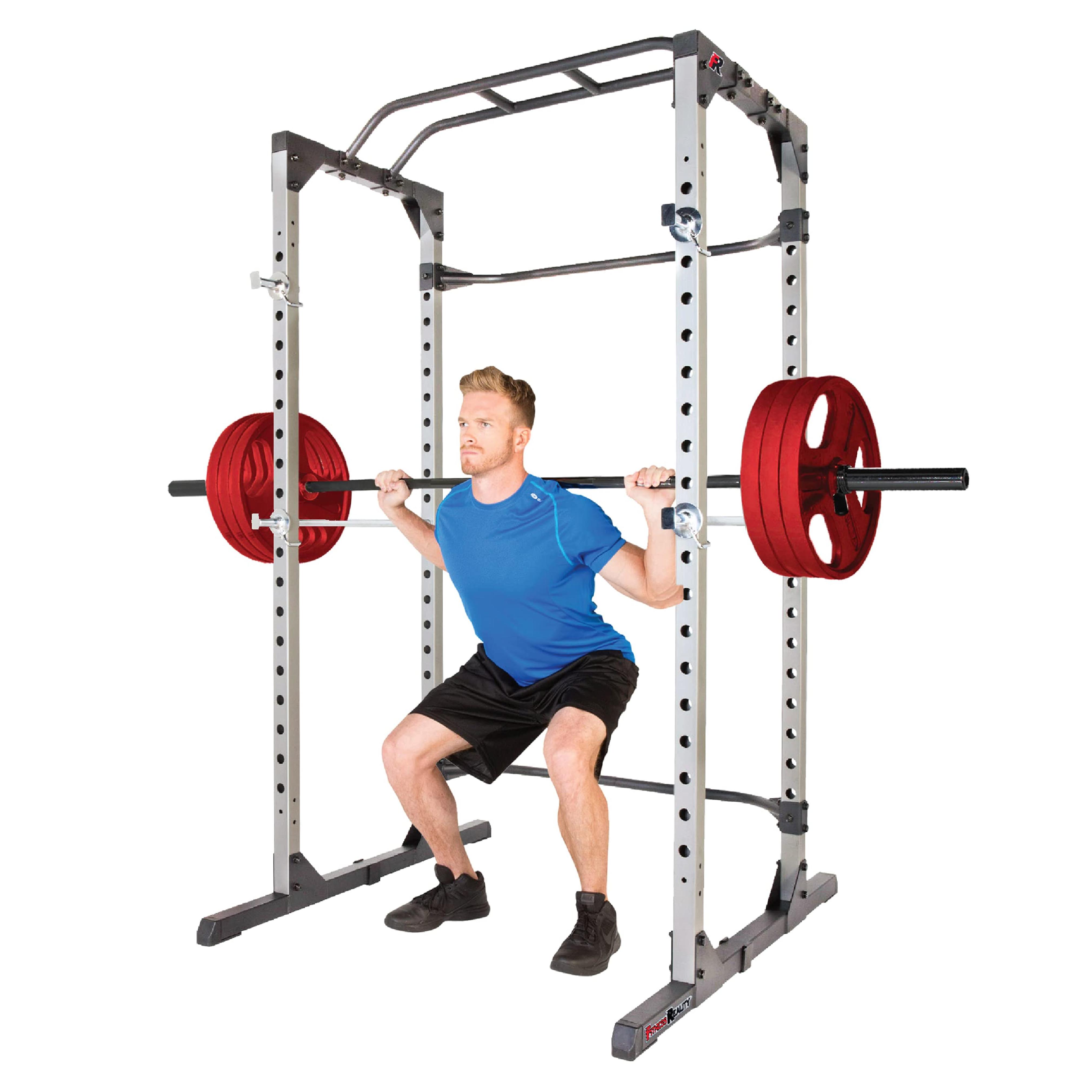 Amazon.com: Fitness Reality Squat Rack Power Cage with | Optional Lat Pulldown & Leg Holdown Attachment | Squat and Bench Rack Combos| Super Max 810 XLT | : Sports & Outdoors