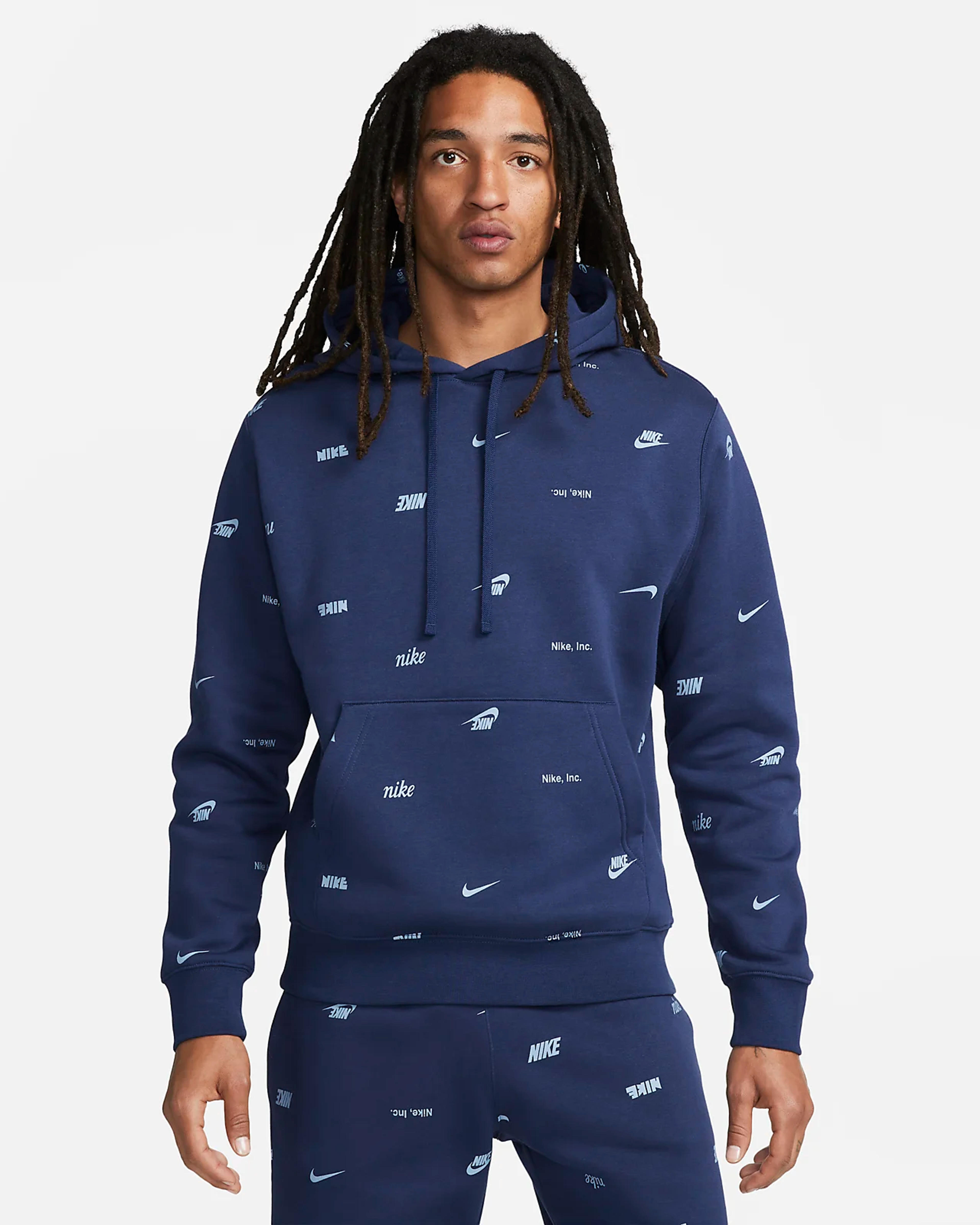 Nike Club Fleece Men's All-Over Print Pullover Hoodie. Nike AU