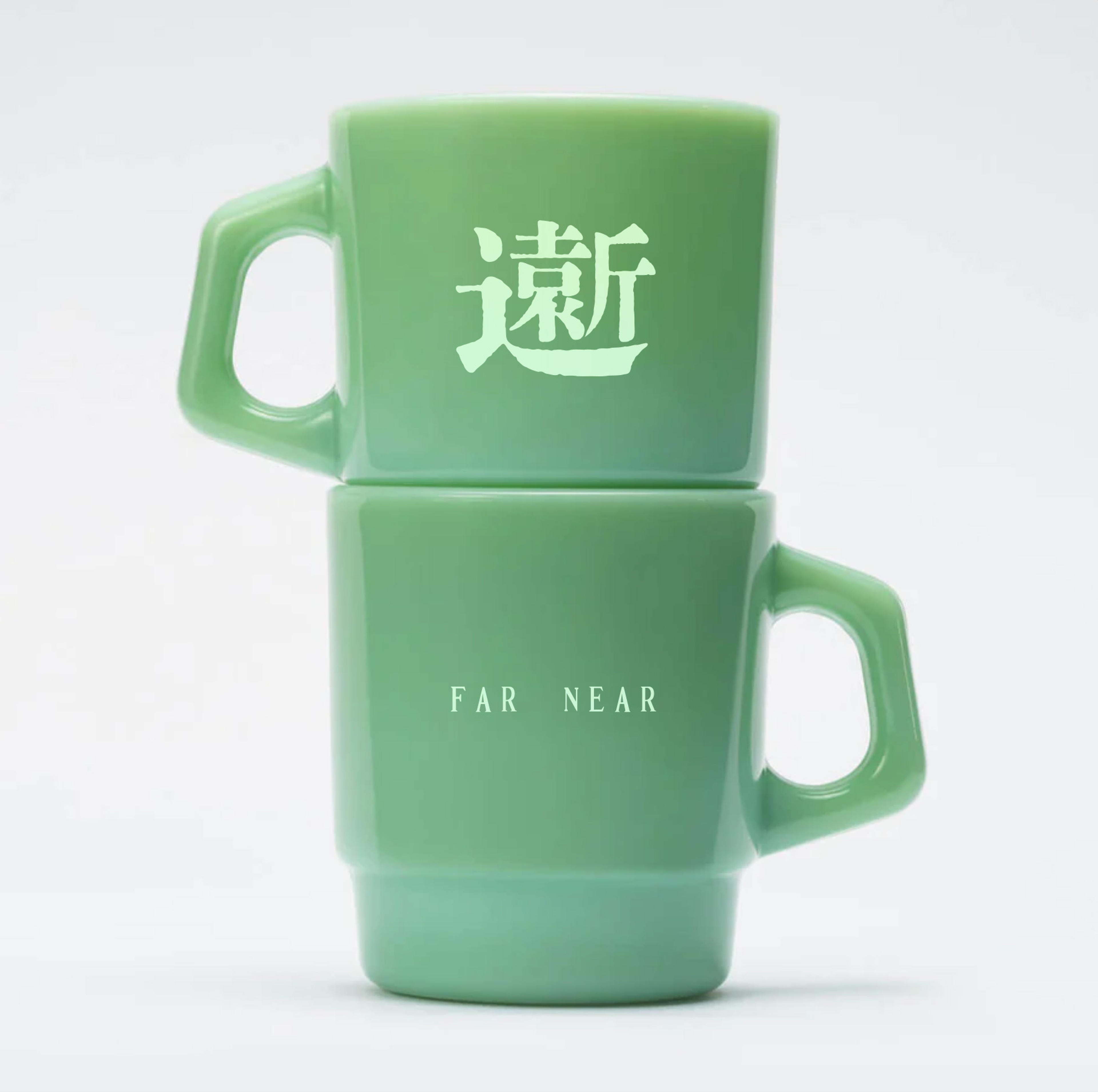 FAR–NEAR Milk Glass Mug - FAR–NEAR