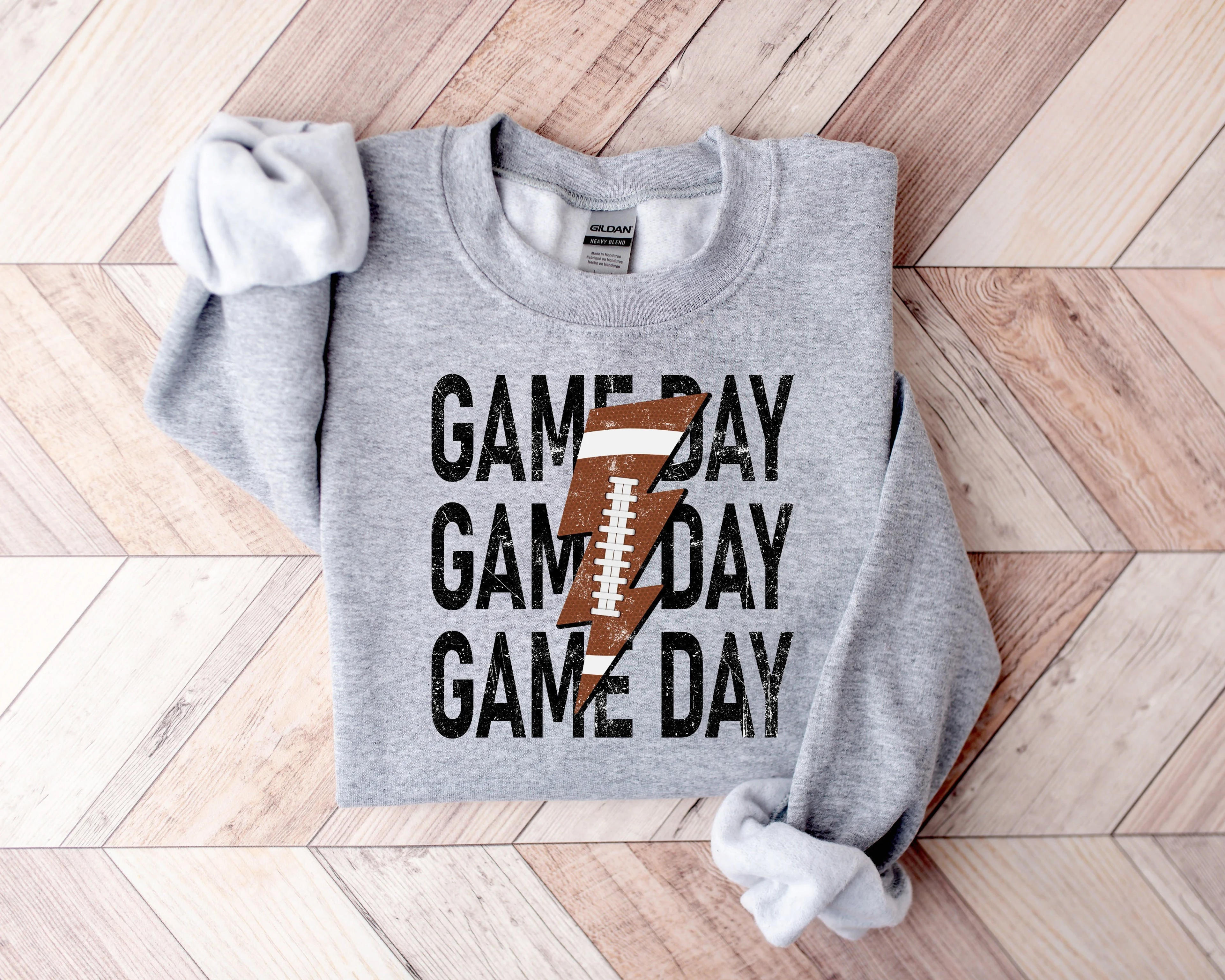 Game Day Lightning Bolt Sweatshirtgameday Shirtfootball