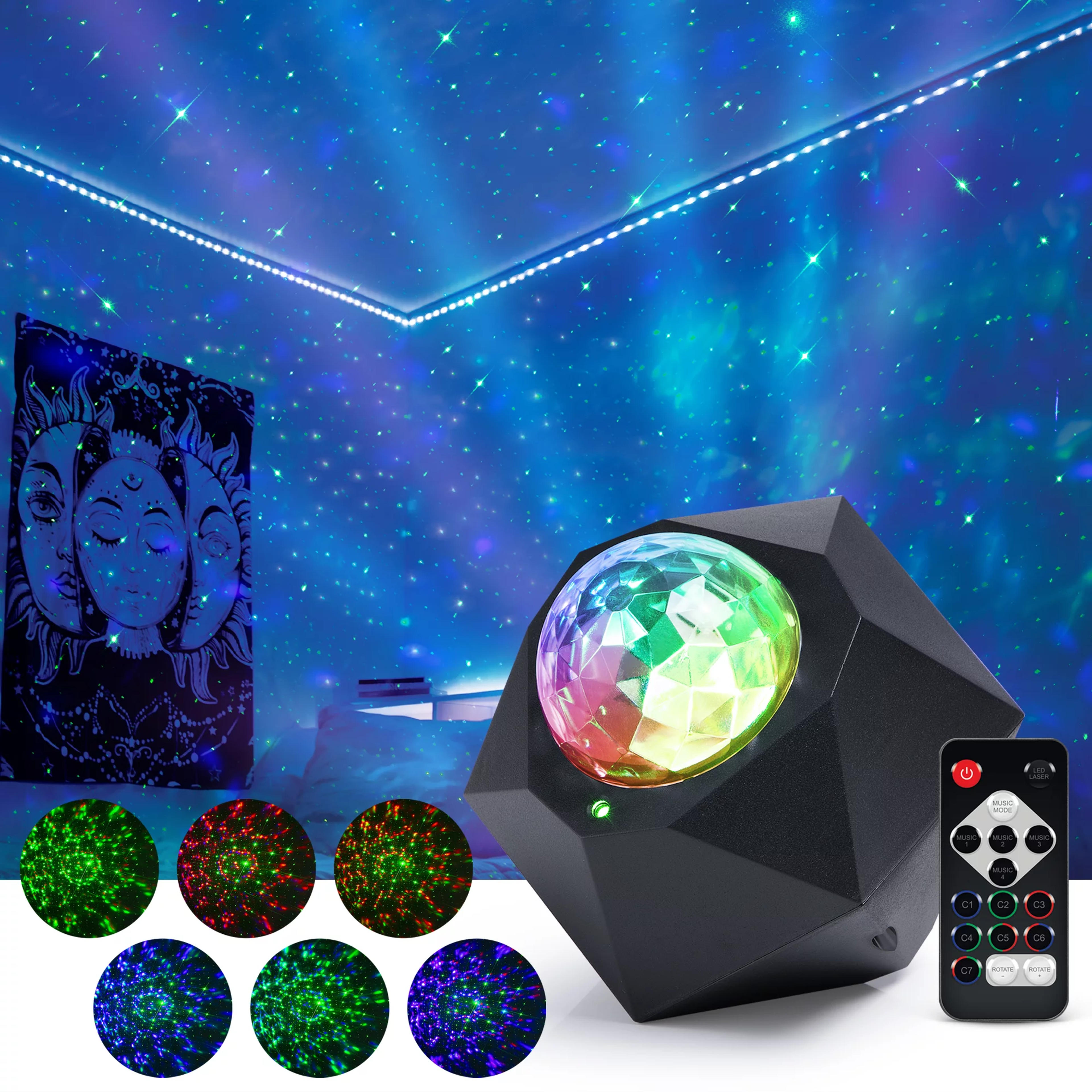 Merkury Innovations Galaxy Light Projector with LED Laser Projection Quality, Multicolor