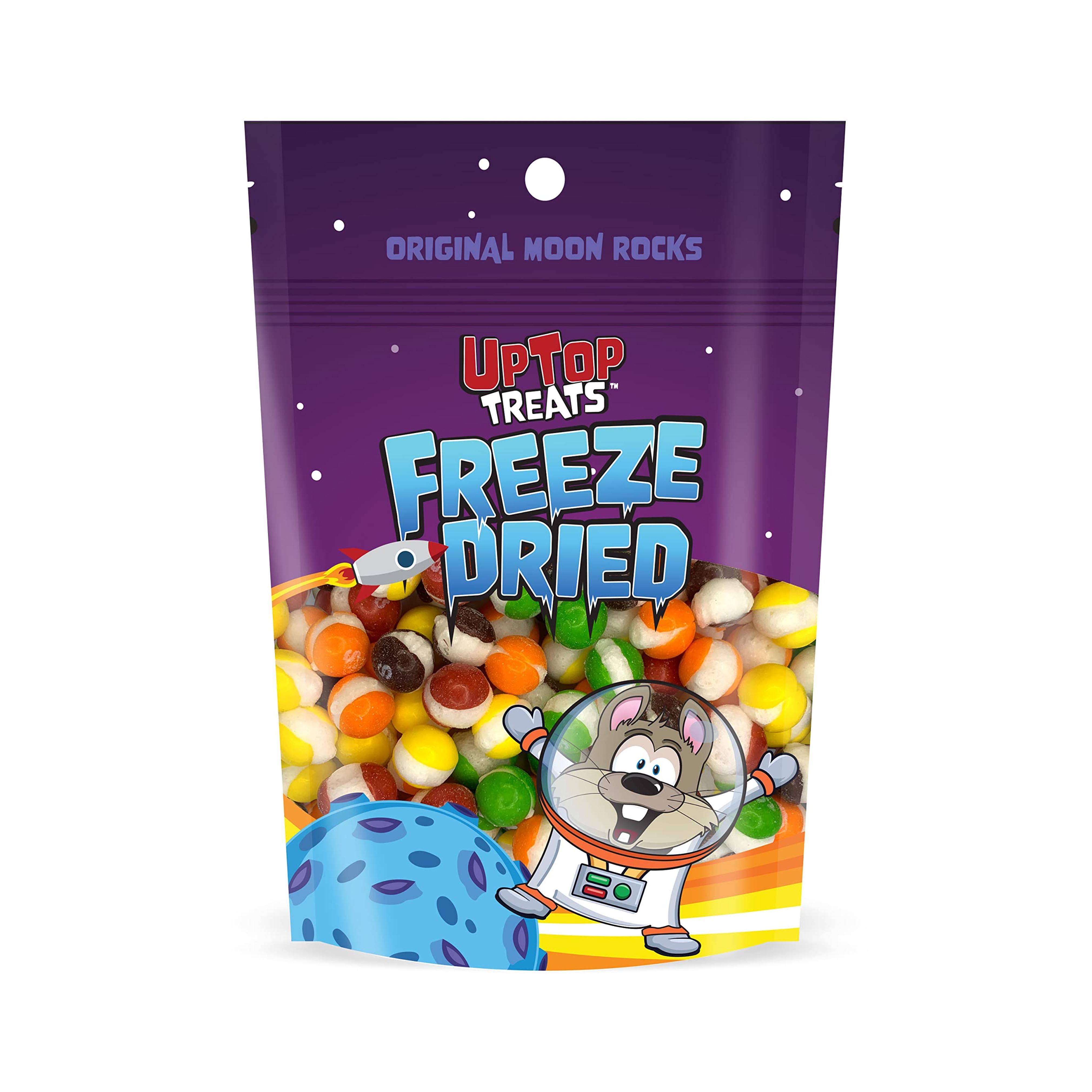 Moon Rocks - Freeze Dried Candy | Original Flavors — Orange, Lemon, Grape, Strawberry, & Lime | For Backpacking, Camping, or as a Gift - Freeze-Dried in the USA (3.5oz Bag)