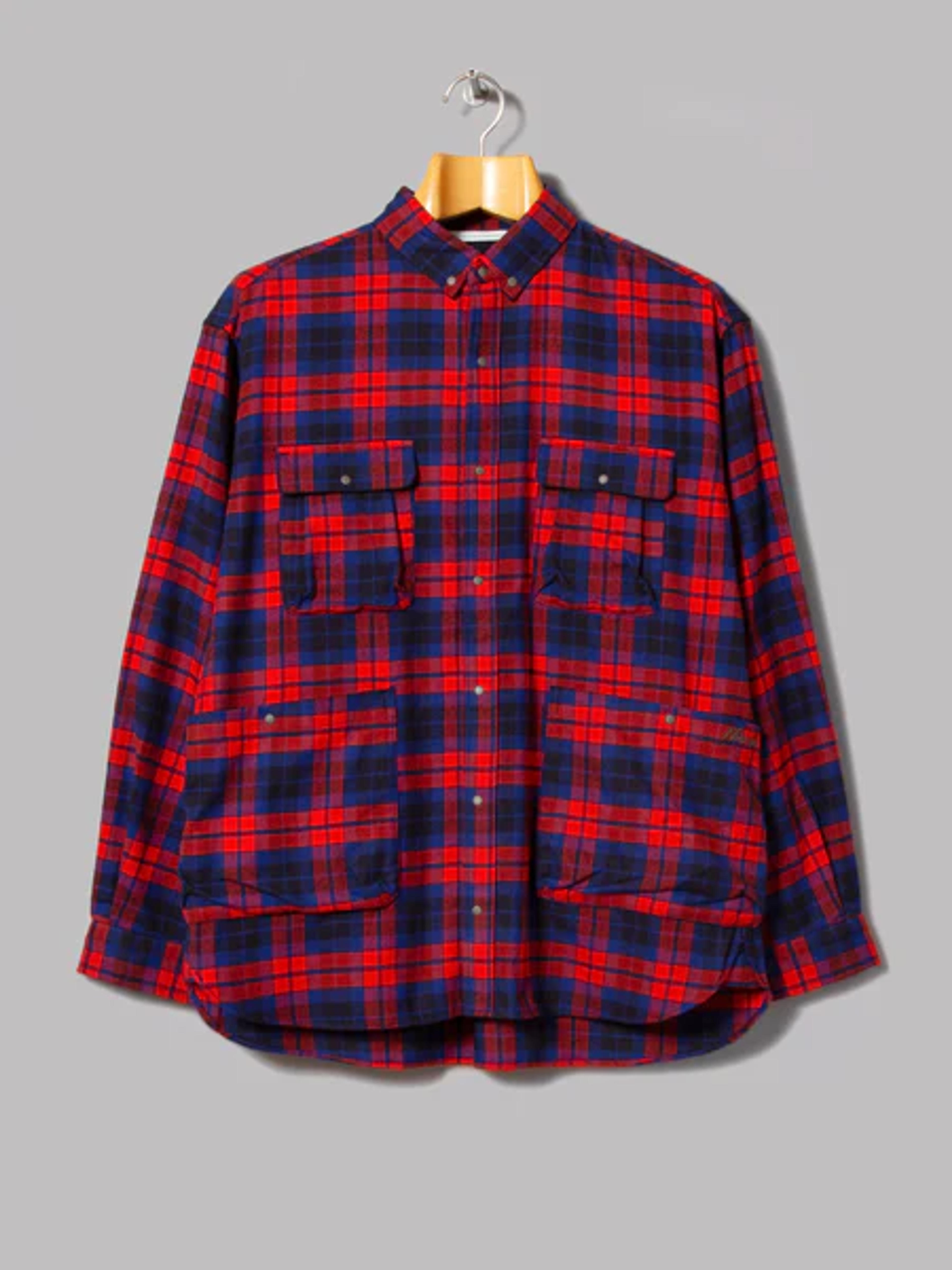 Nanga Plaid Camp Shirt (Blue / Red) – Oi Polloi