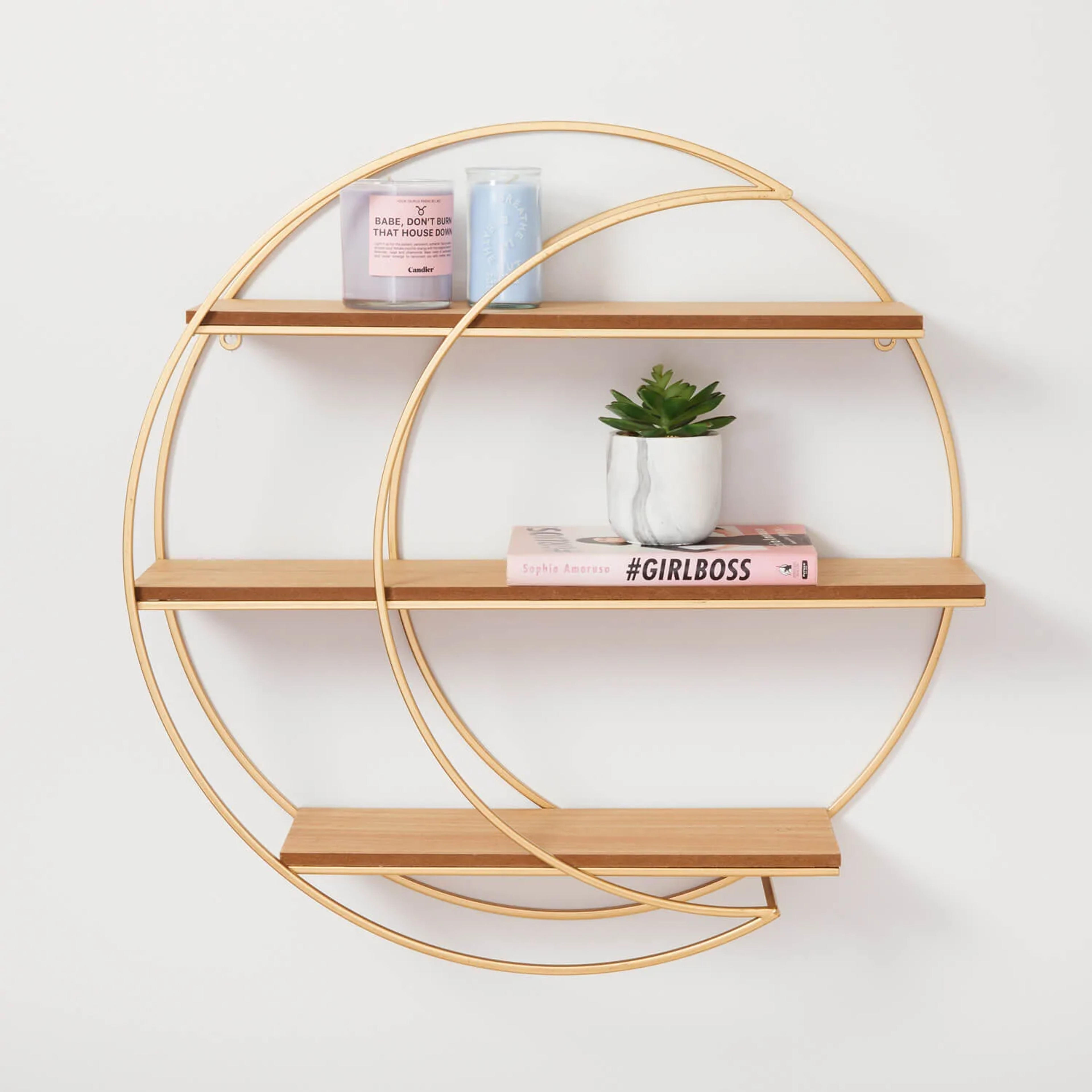 Moon 3-Tier Wall Shelf - Default Title - Dormify