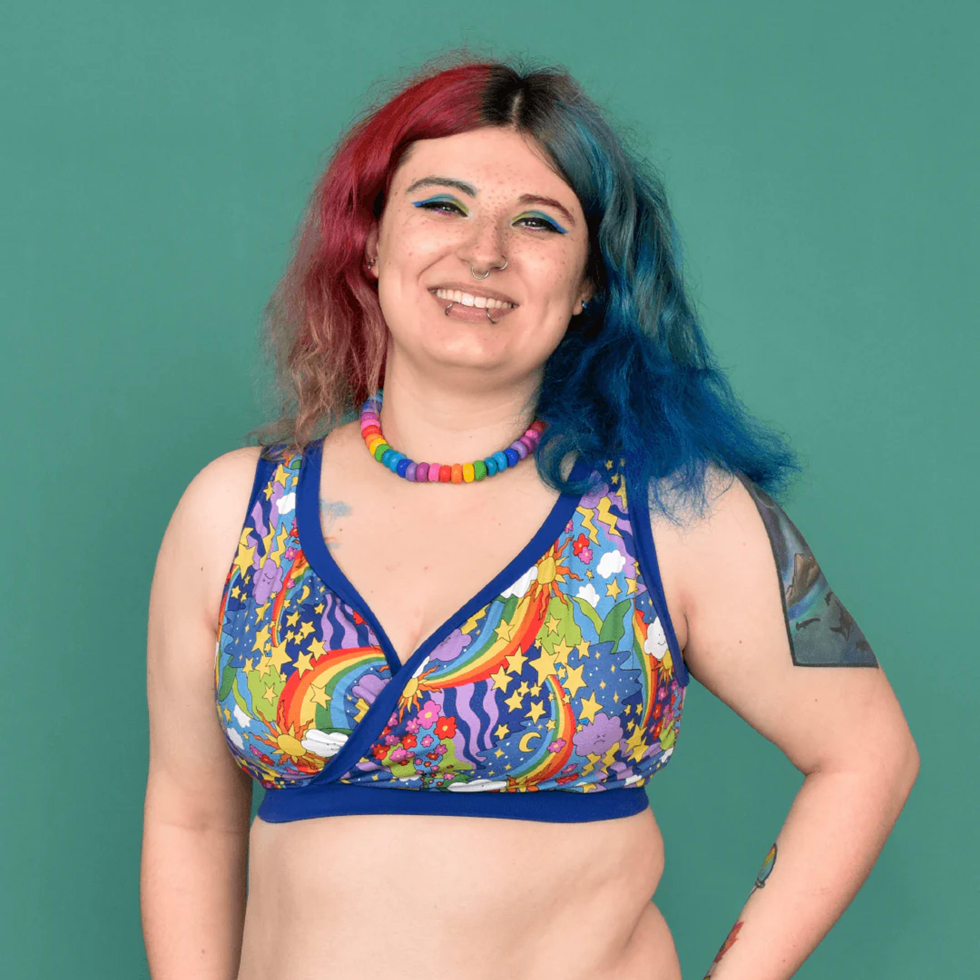 Retro Rainbows Bra