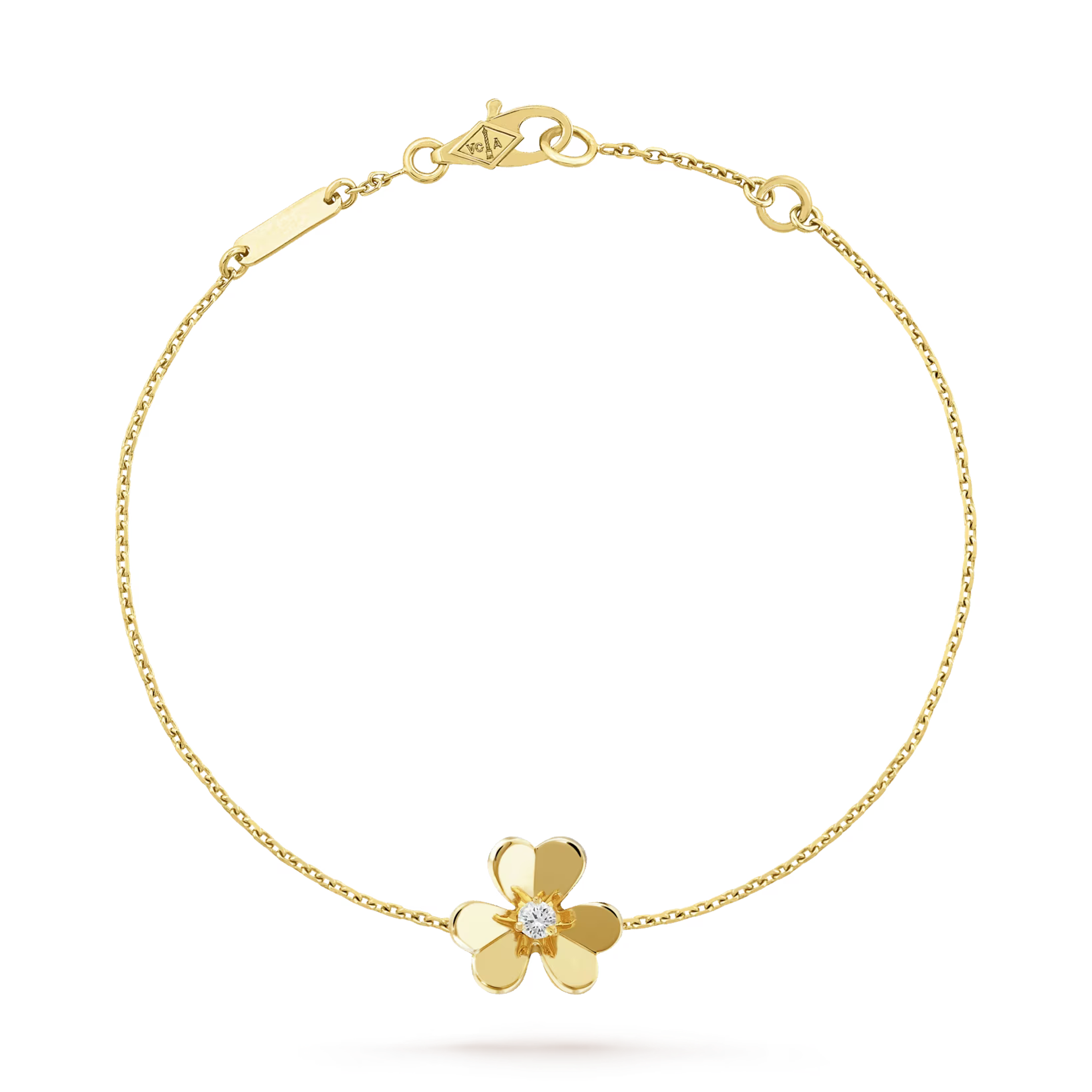 Frivole bracelet, mini model 18K yellow gold, Diamond - Van Cleef & Arpels