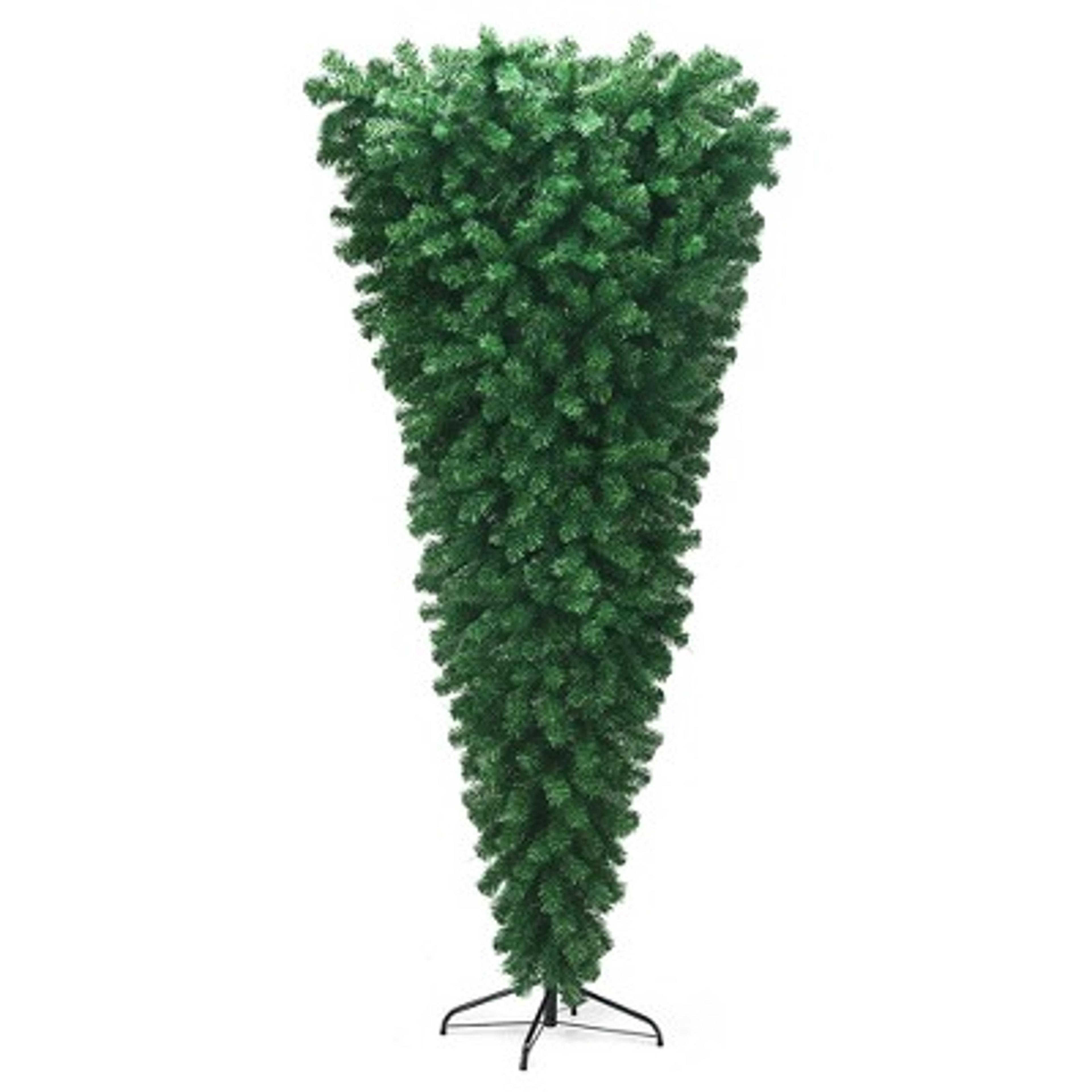 Costway 7ft Unlit Upside Down Artificial Christmas Tree With 1000 Branch Tips Holiday : Target