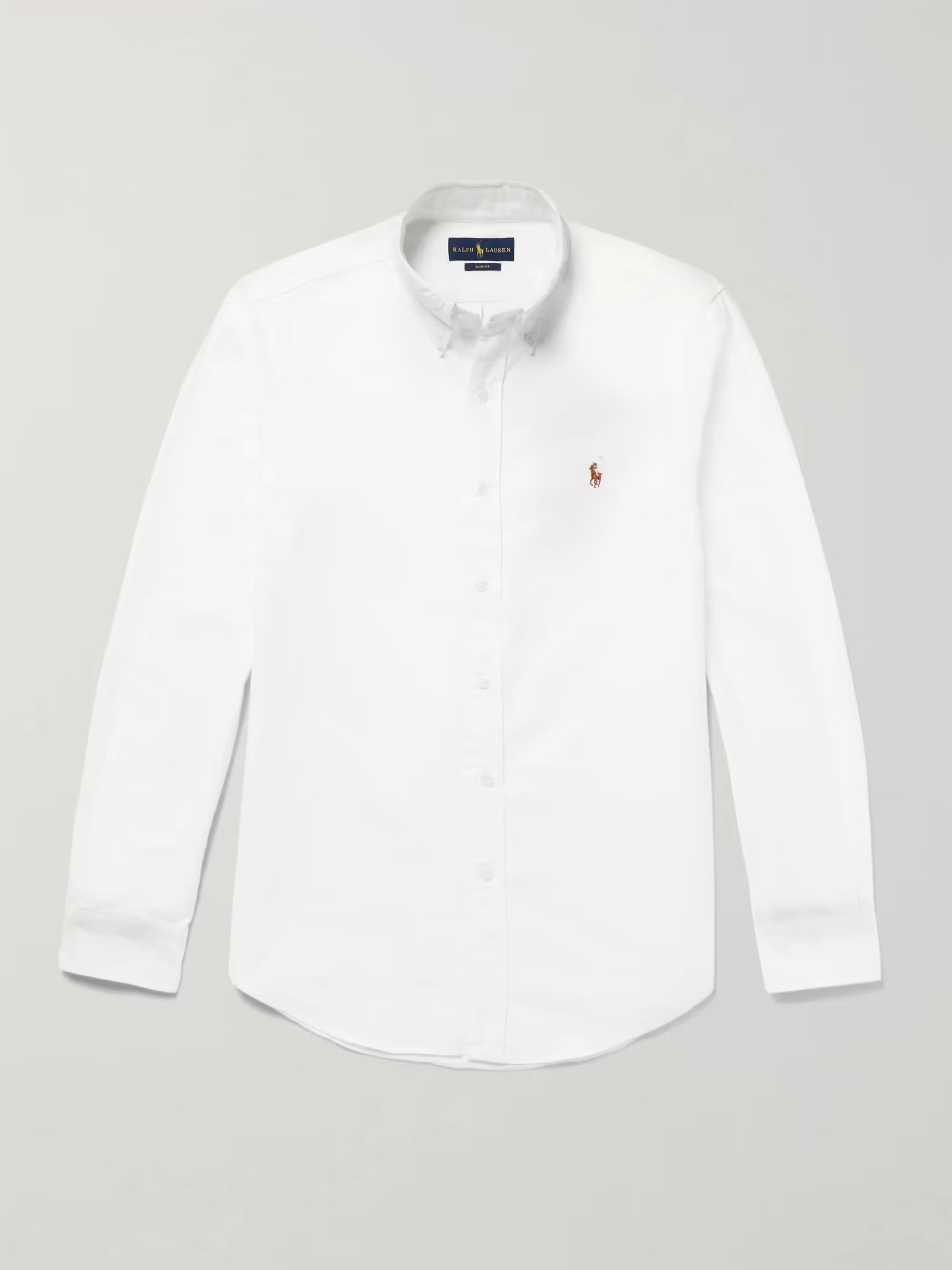 White Slim-Fit Cotton Oxford Shirt | POLO RALPH LAUREN | MR PORTER