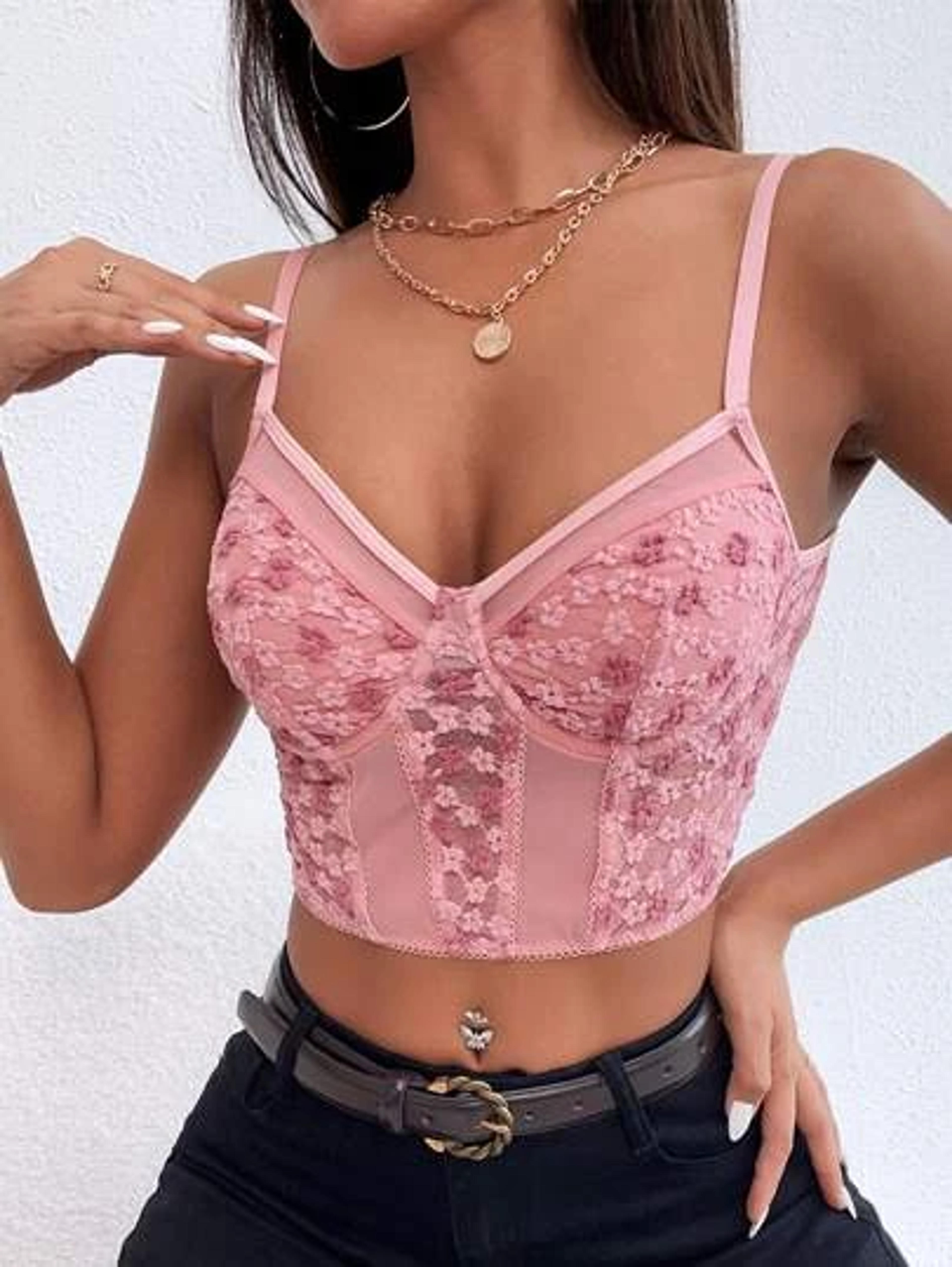 Bustier Crop Lace Cami Top