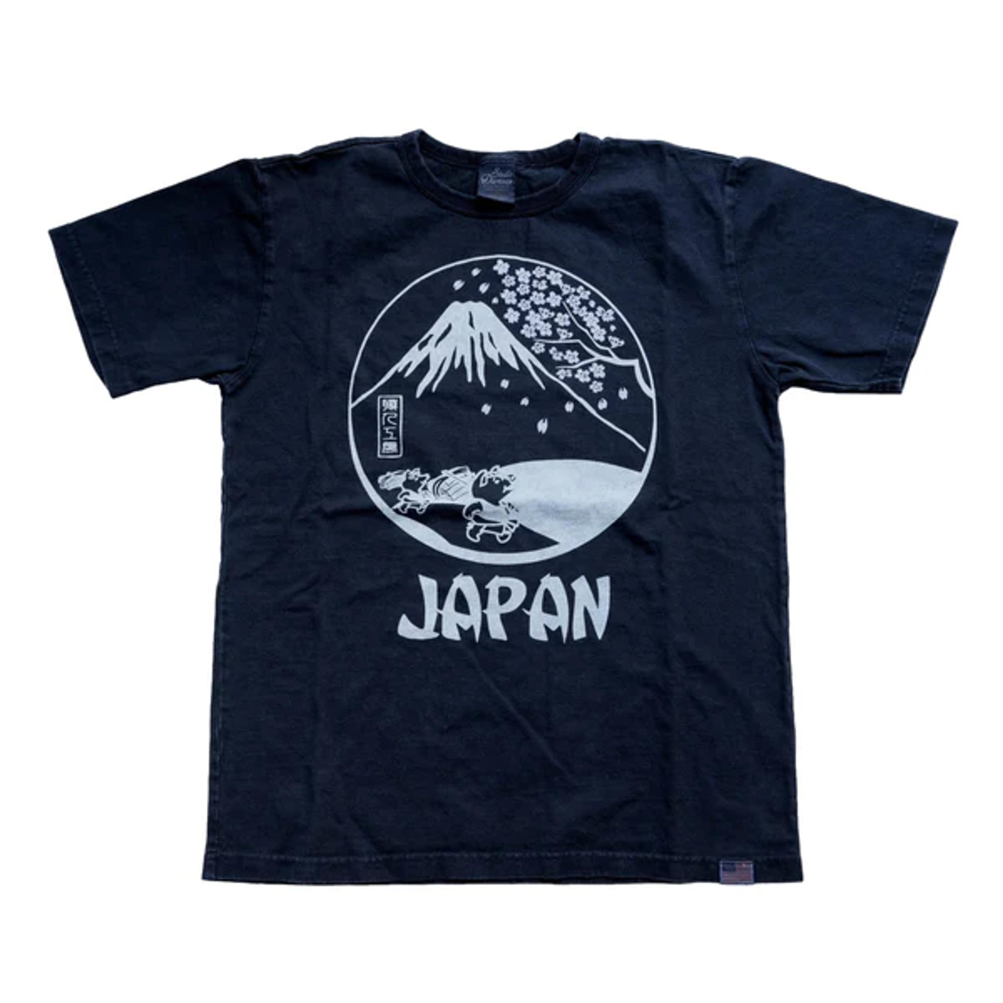 Studio D'Artisan "Japan" Indigo Logo Print Tee