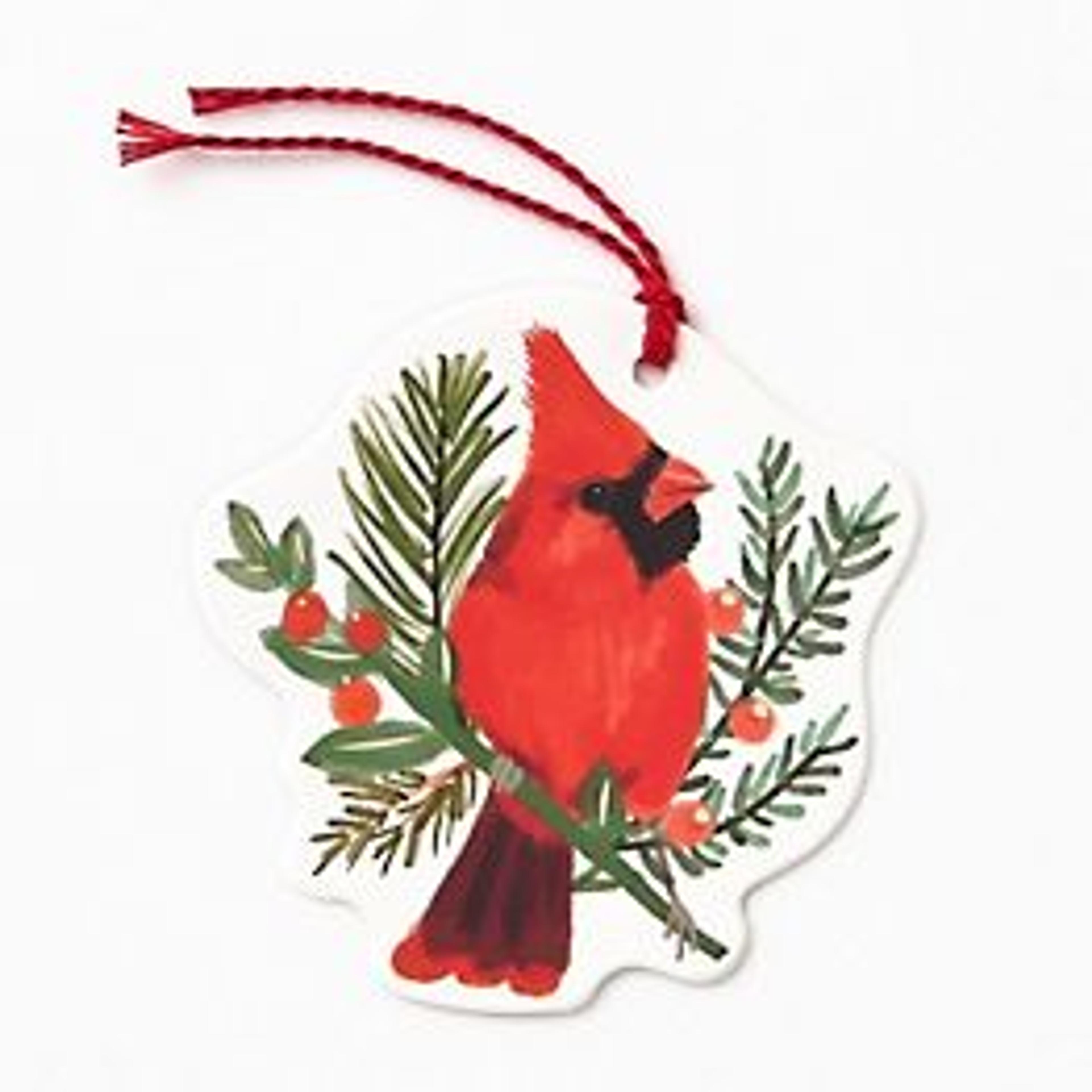 Elegant Cardinal Holiday Gift Tags