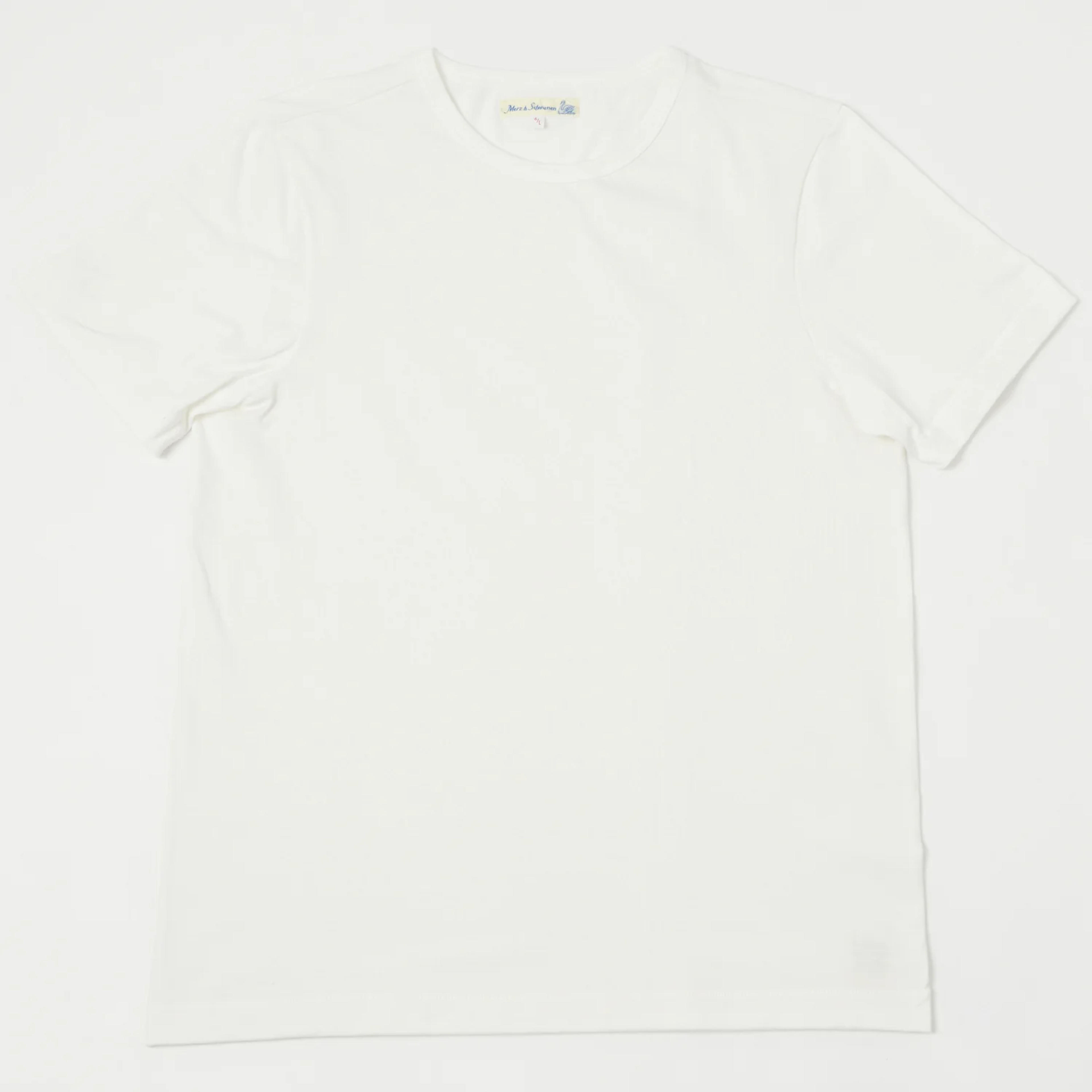 Merz b. Schwanen 215 Classic Crew Neck Tee - White | T-Shirts